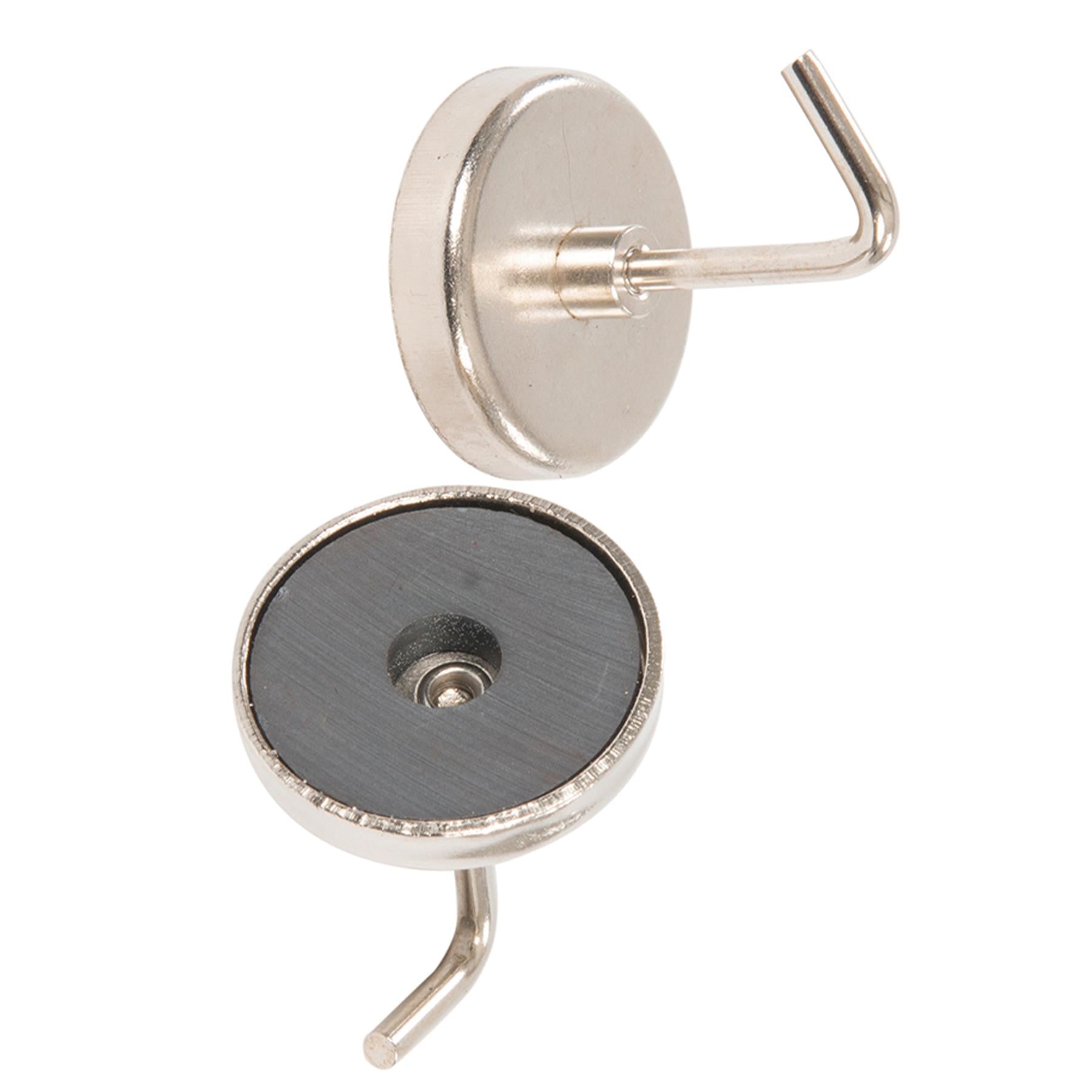 2Pk Magnetic Hooks - 35mm Handy Storage Hanging Fridge Office Board Carbon Steel