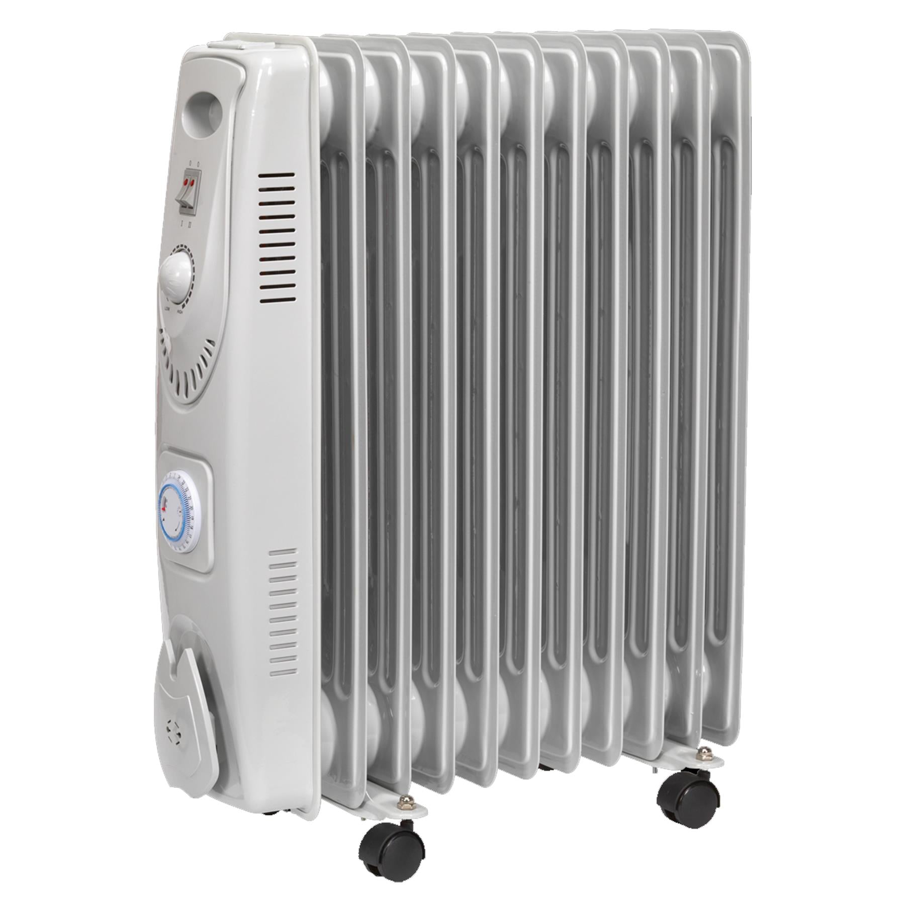 Sealey Oil Filled Radiator 2500W/230V 11 Element with Timer