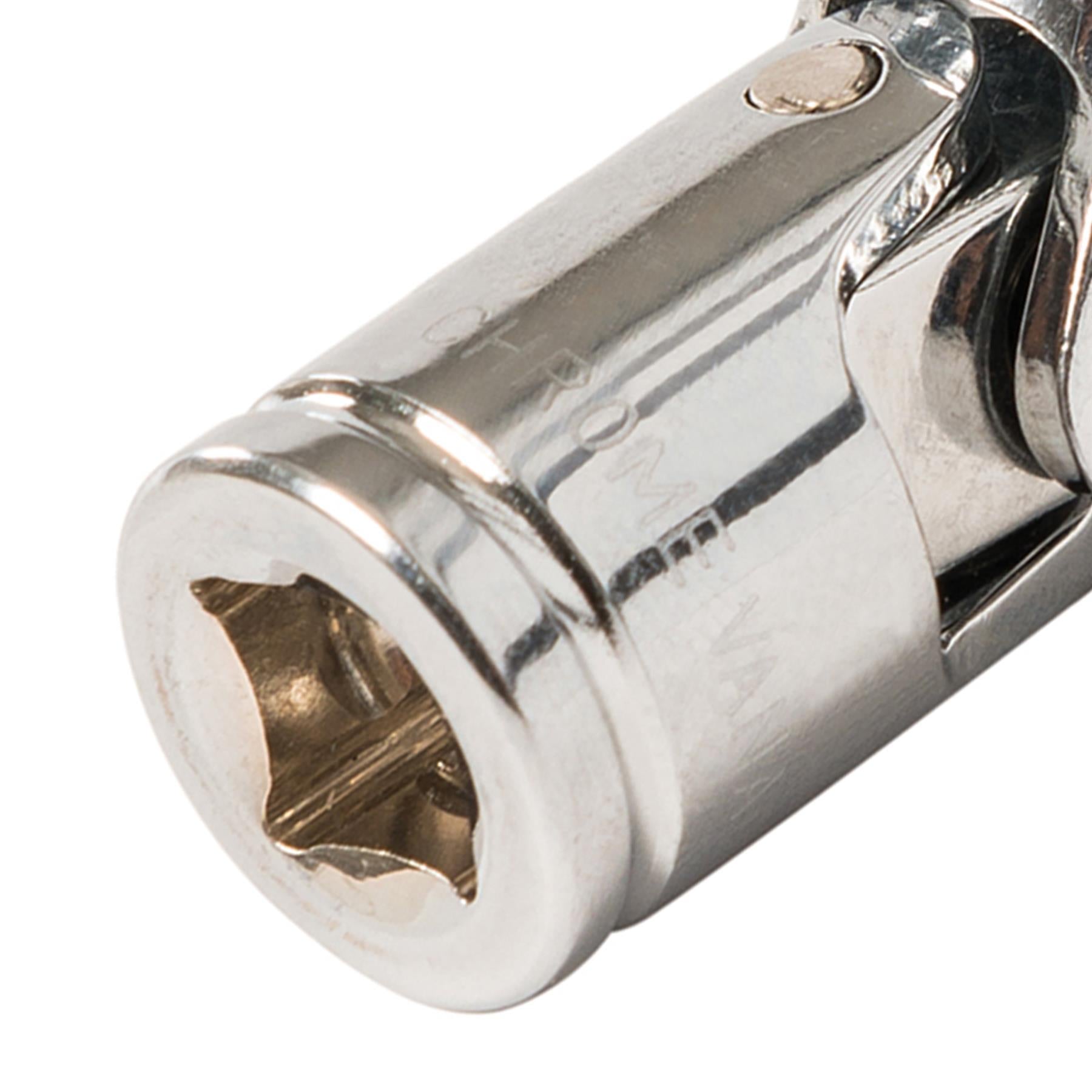 Universal Joint 1/4" Socket Adaptor Flexible Head Spring Loaded Ball