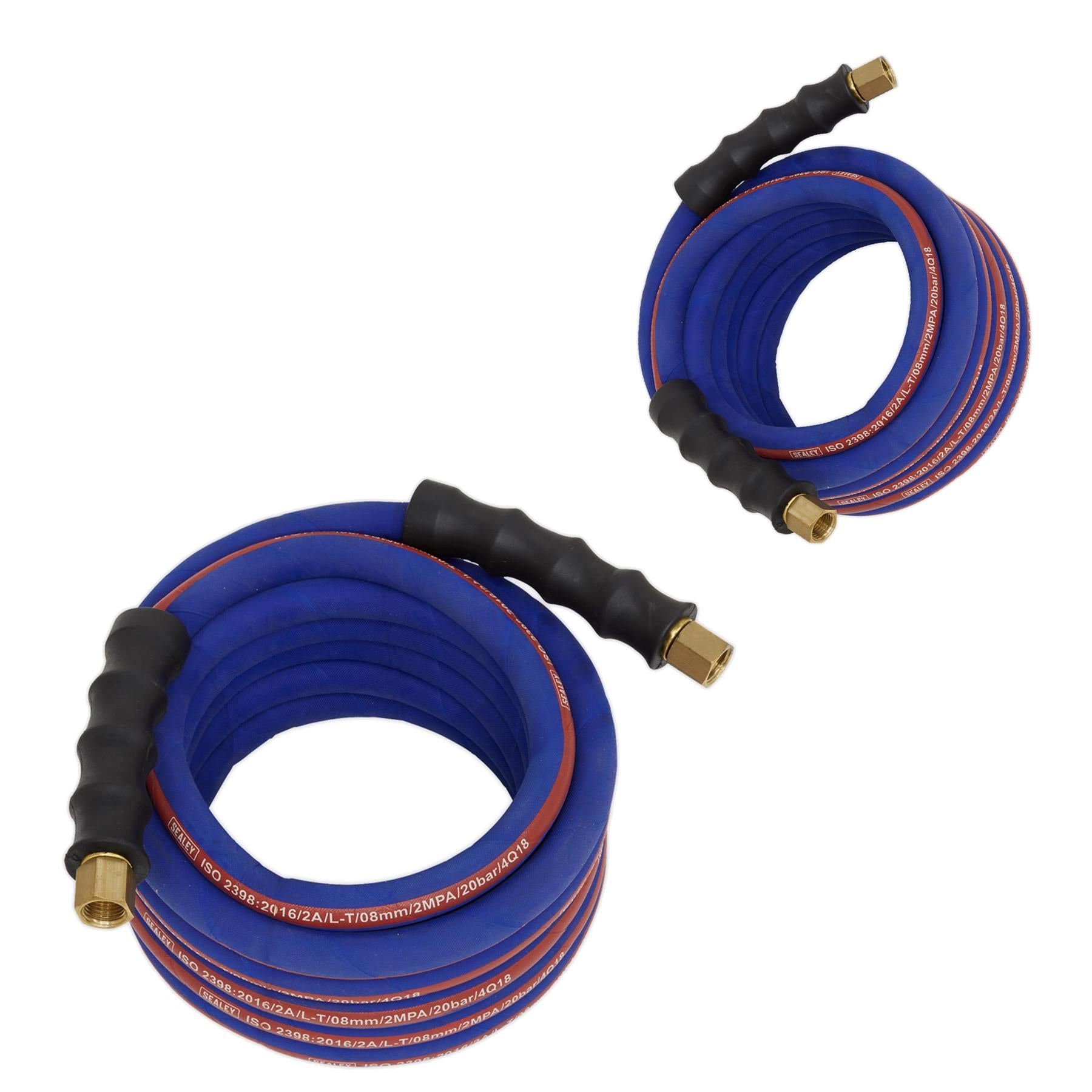 Sealey Rubber Air Hose 5m For Air Compressor 1/4"BSP 8mm Bore Extra Heavy Duty