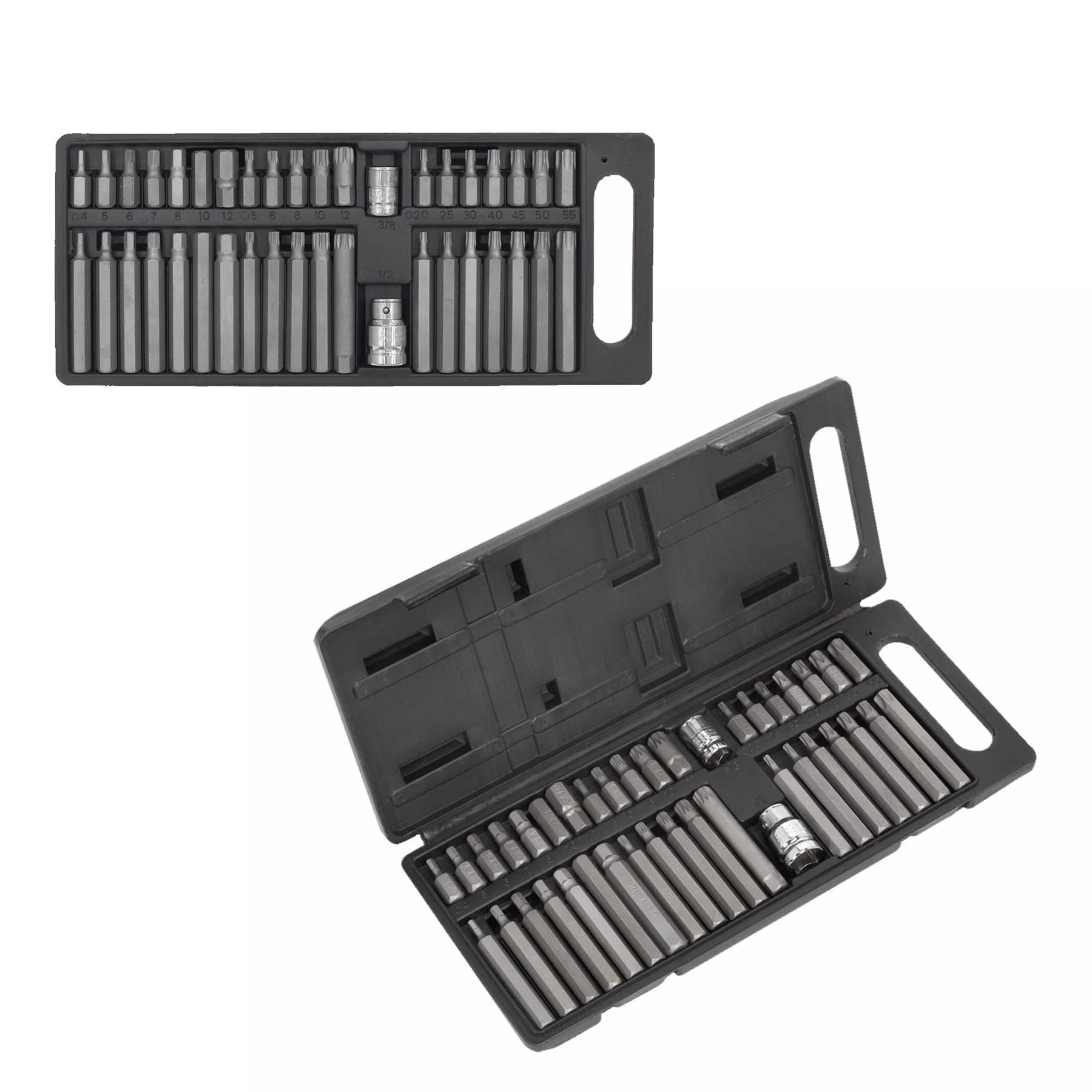 Sealey TRX-Star/Hex/Spline Bit Set 40pc 3/8" & 1/2"Sq Drive