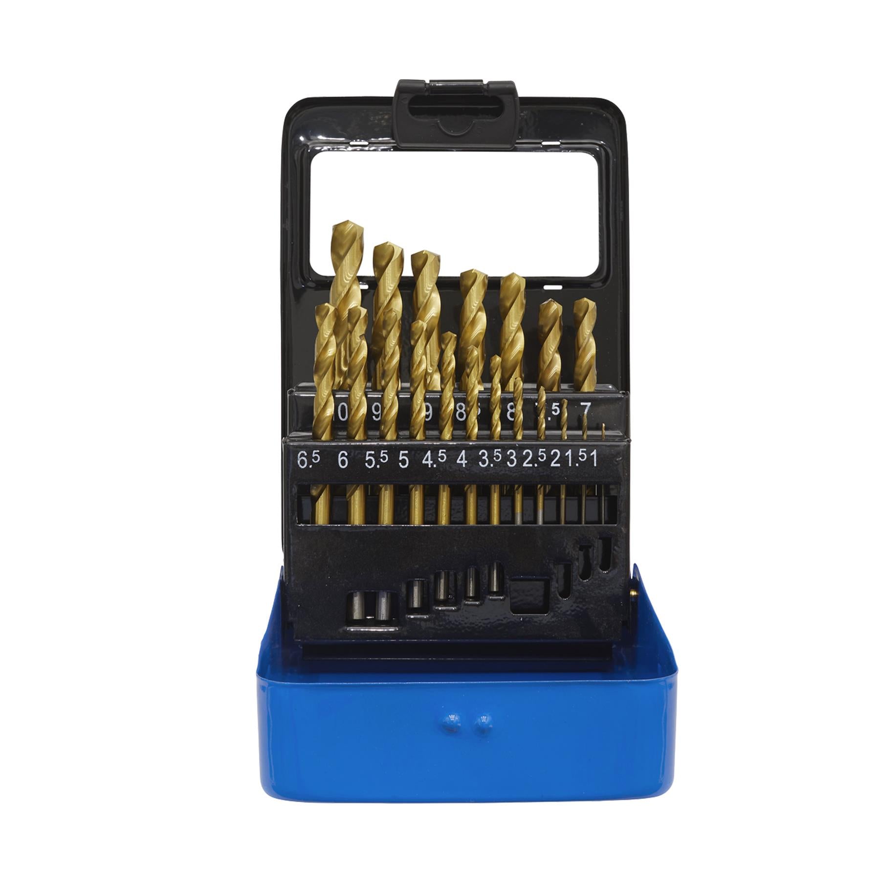 Sealey 19pc Drill Bit Set HSS Fully Ground Ø1-10mm DIN 338 Metric AK4719