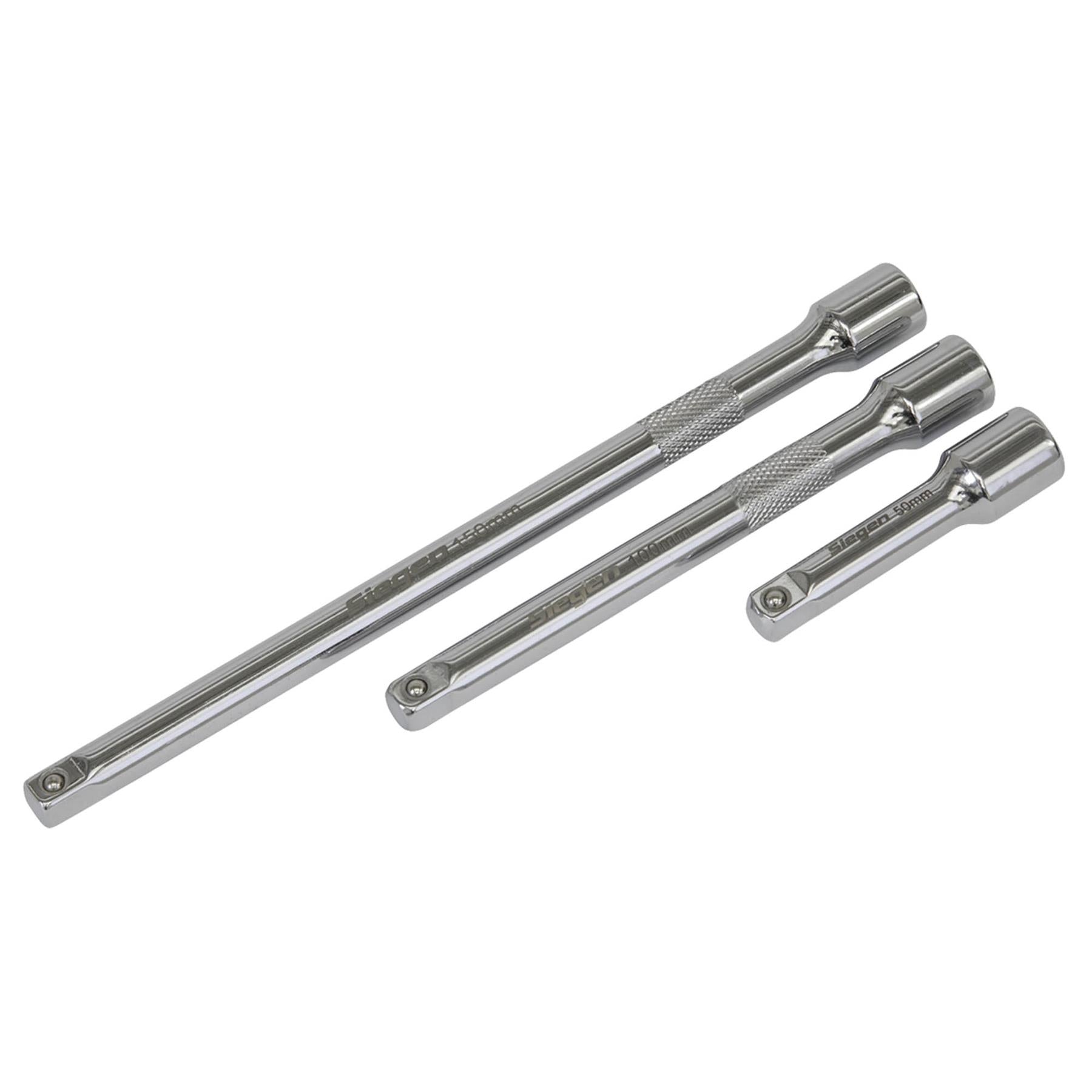 Sealey Extension Bar Set 3pc 1/4"Sq Drive