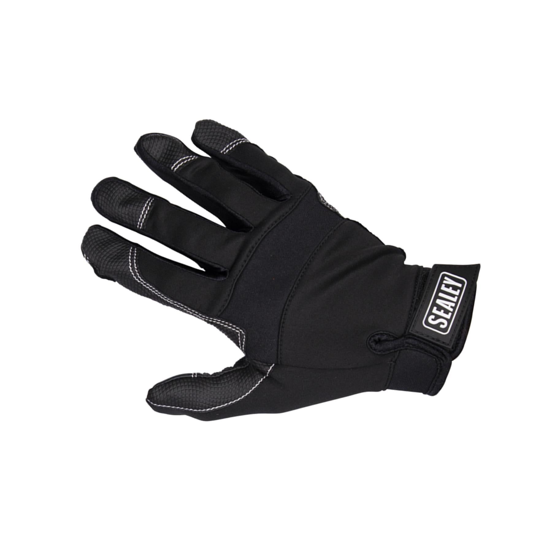 Sealey Mechanic's Gloves Light Palm Tactouch - Large