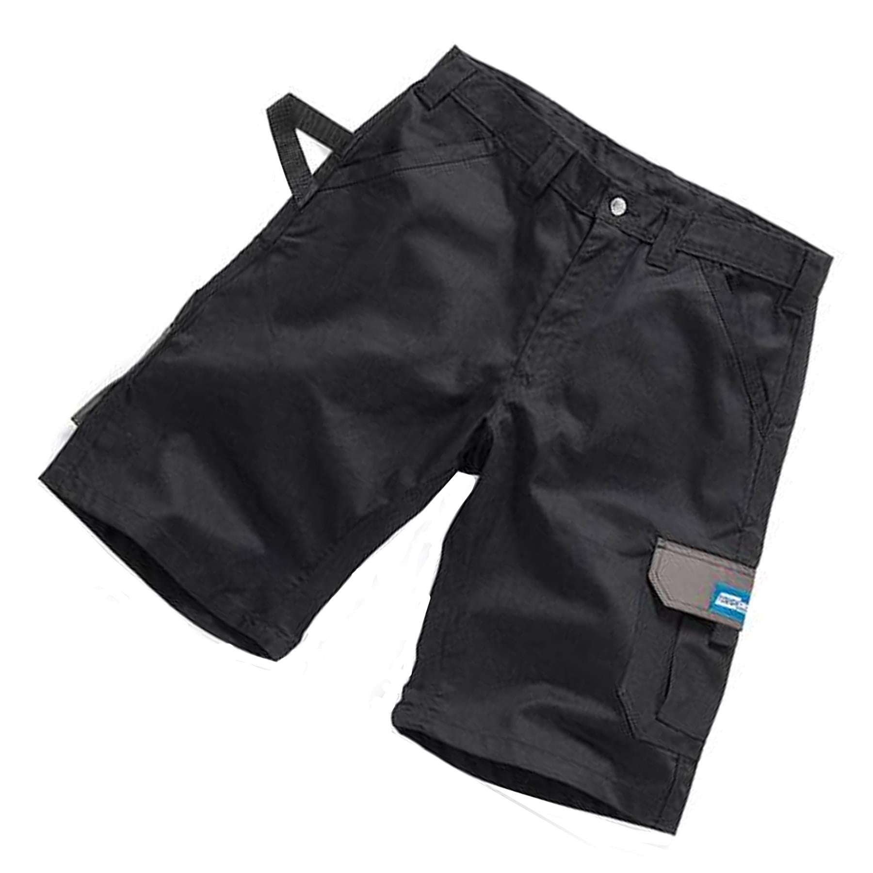 Tough Grit Work Shorts Trade Flex Lightweight Slim Fit Black 38"W