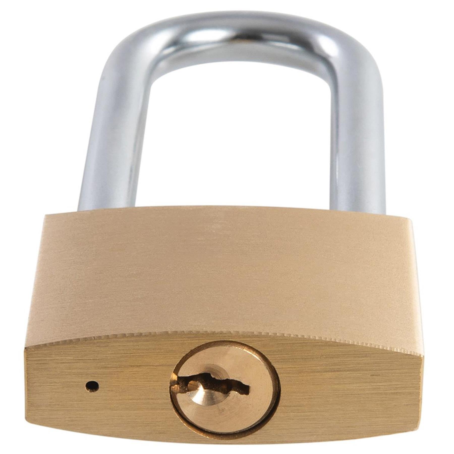 40mm Brass Body Solid Chrome Plated Padlock Hardened Multi-Pin Tumbler Lock