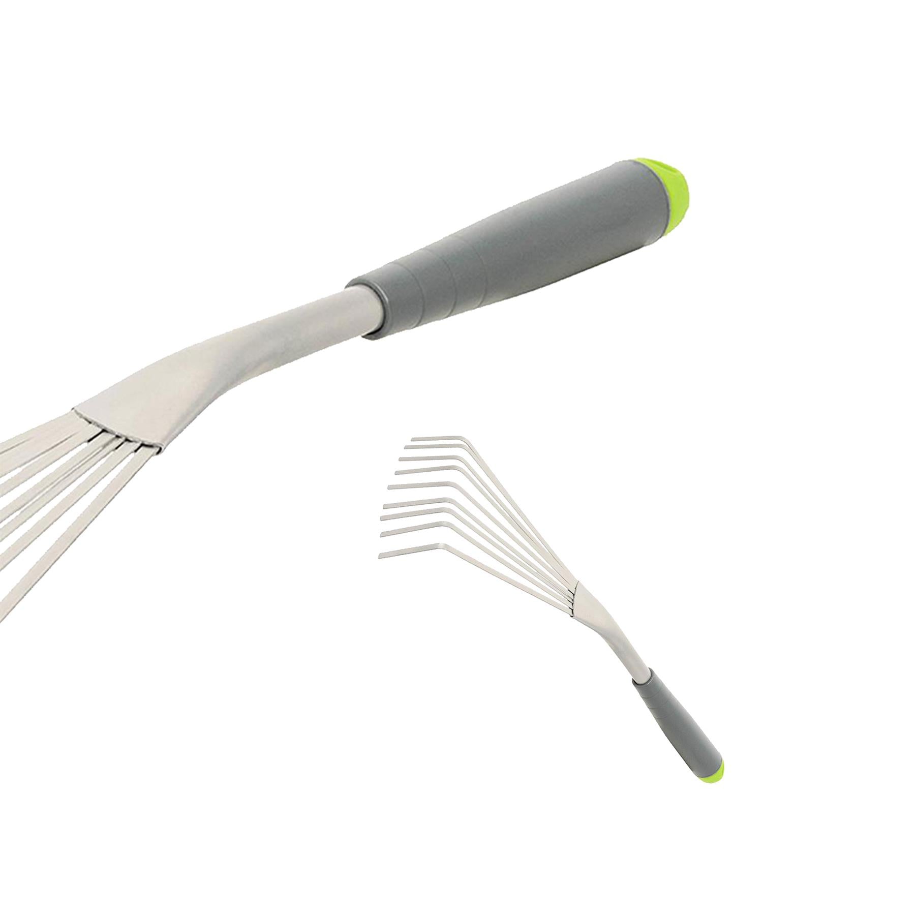 Hand Shrub Rake 390mm Gardening Tool Corrosion-Resistant Nine-Teeth Fan Rake
