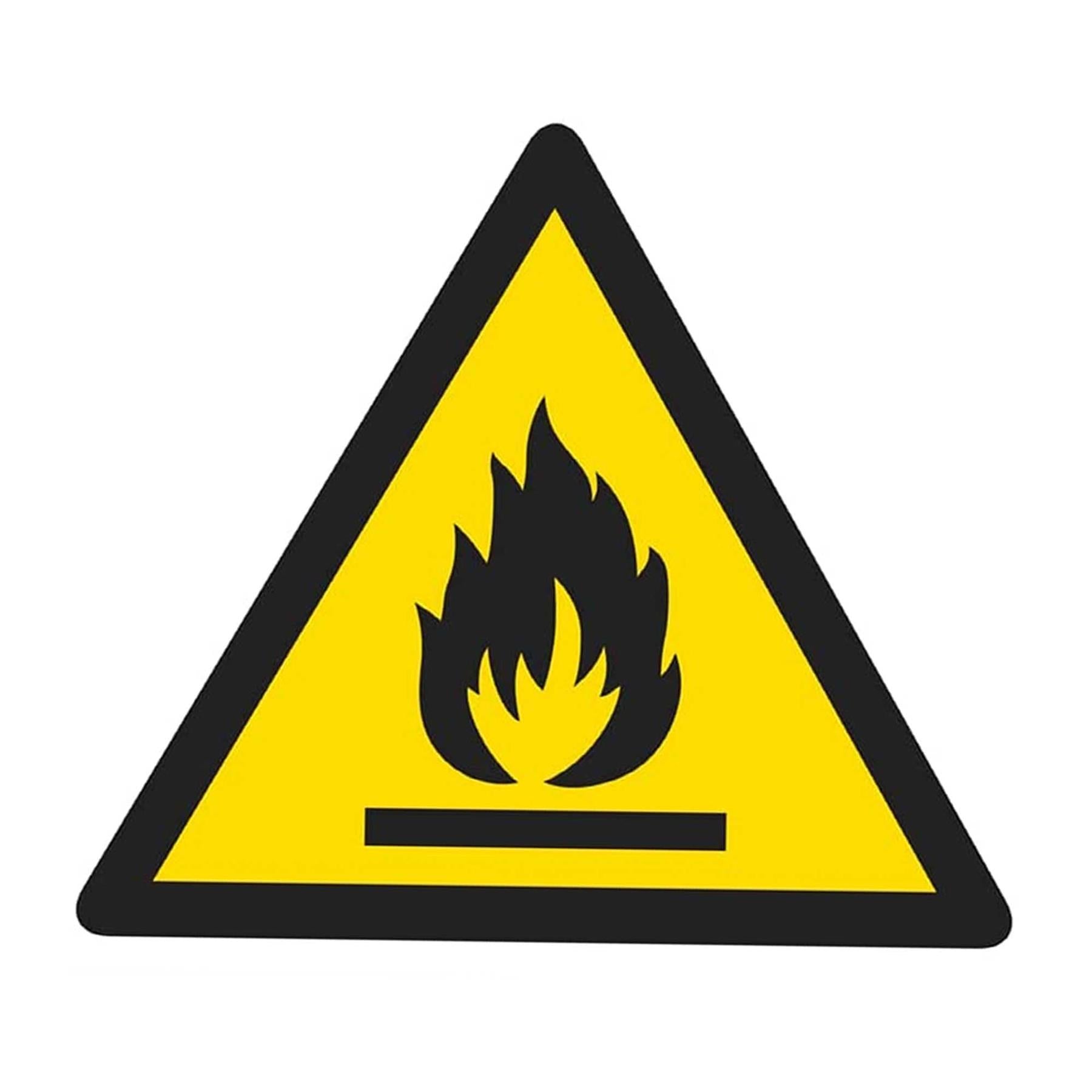 Warning Safety Sign - Flammable Gas - Rigid Plastic
