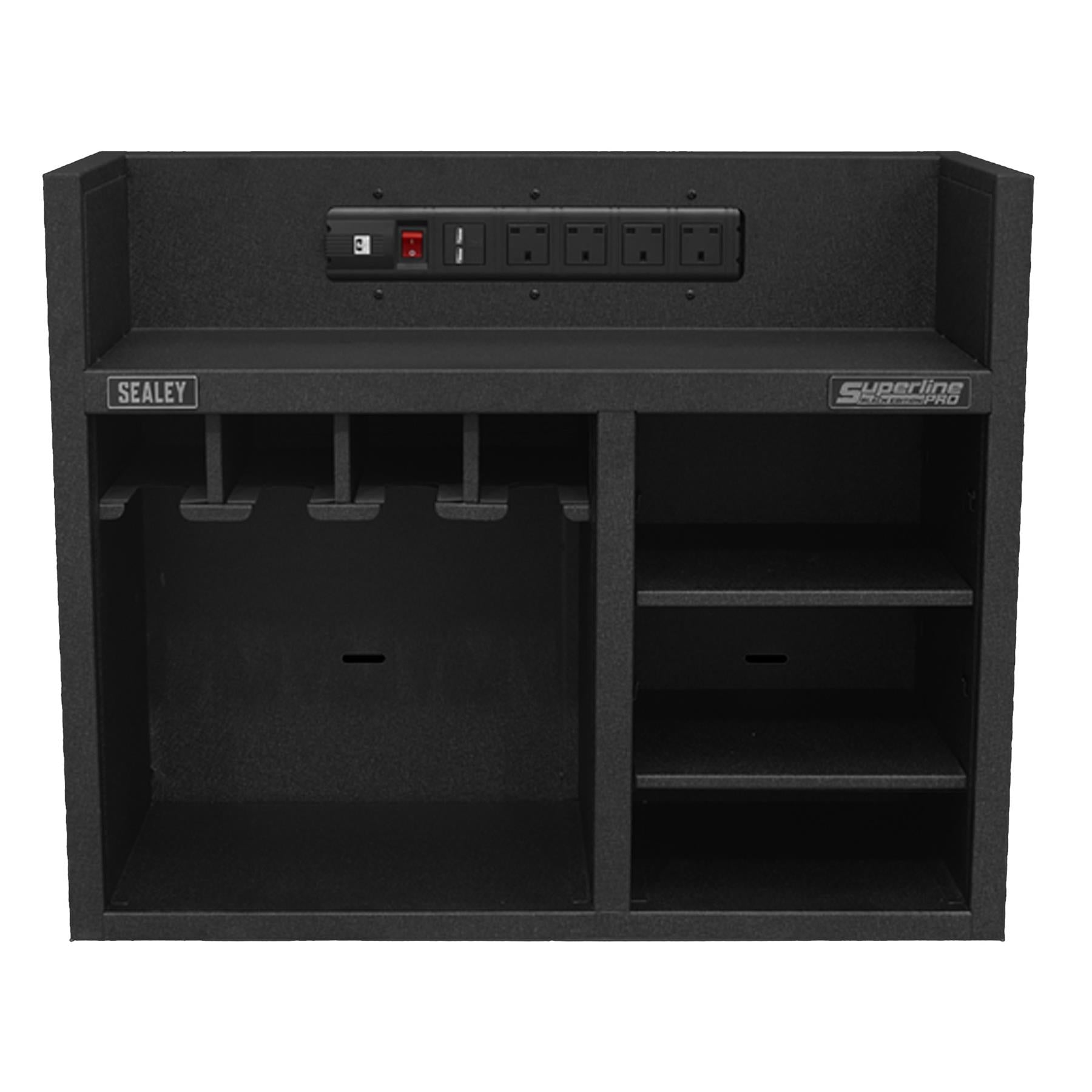 Sealey Power Tool Storage Rack 760mm with Power Strip