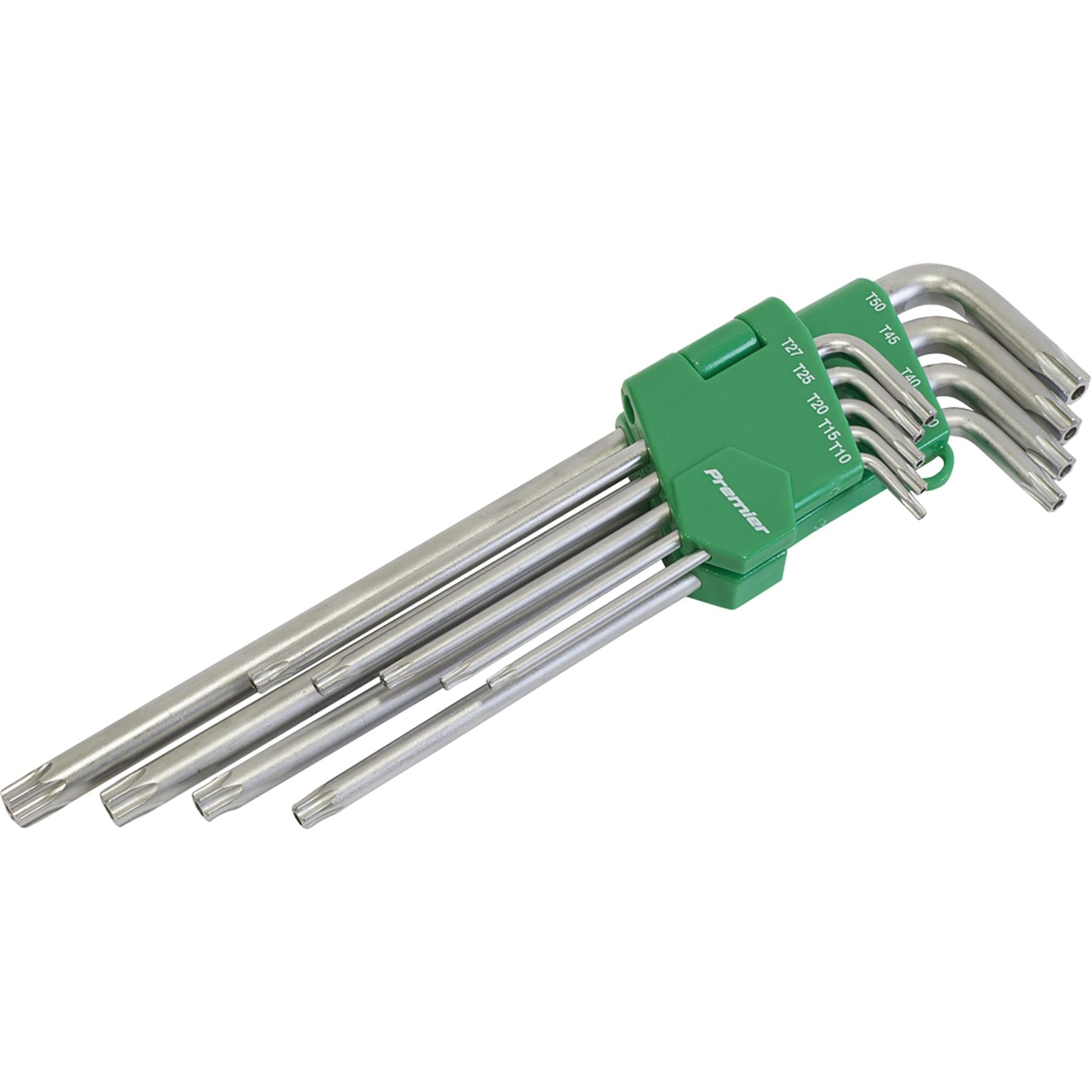 Sealey Security TRX-Star* Key Set 9pc Extra-Long