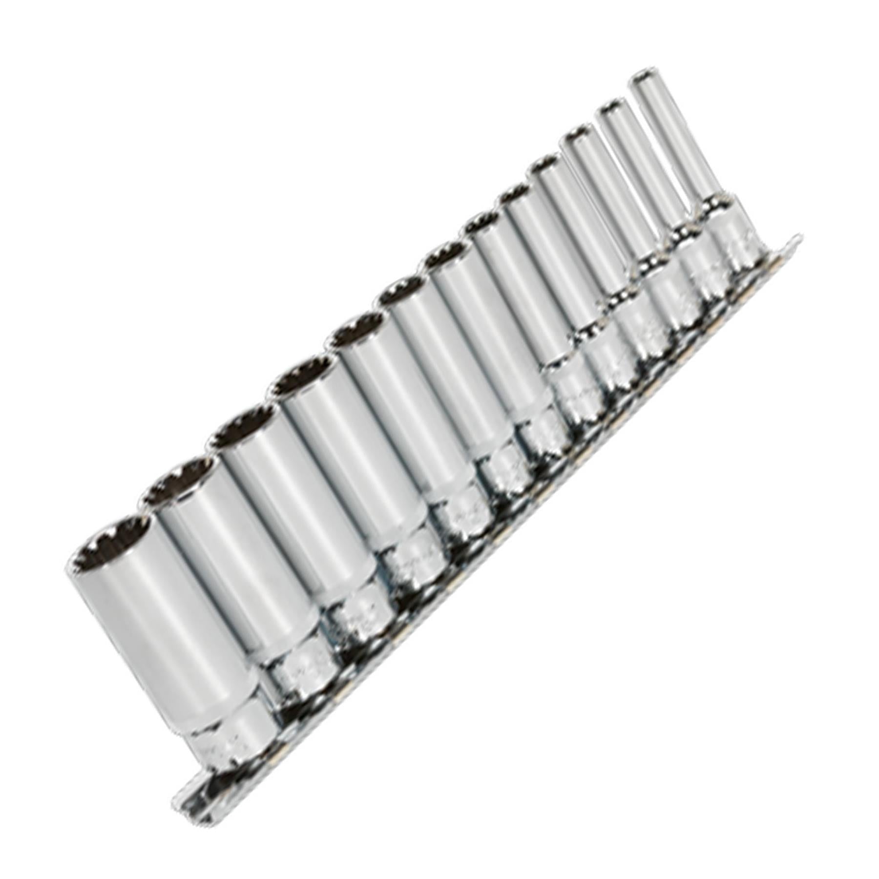 Sealey Socket Set 13pc Deep 1/4"Sq Drive Total Drive