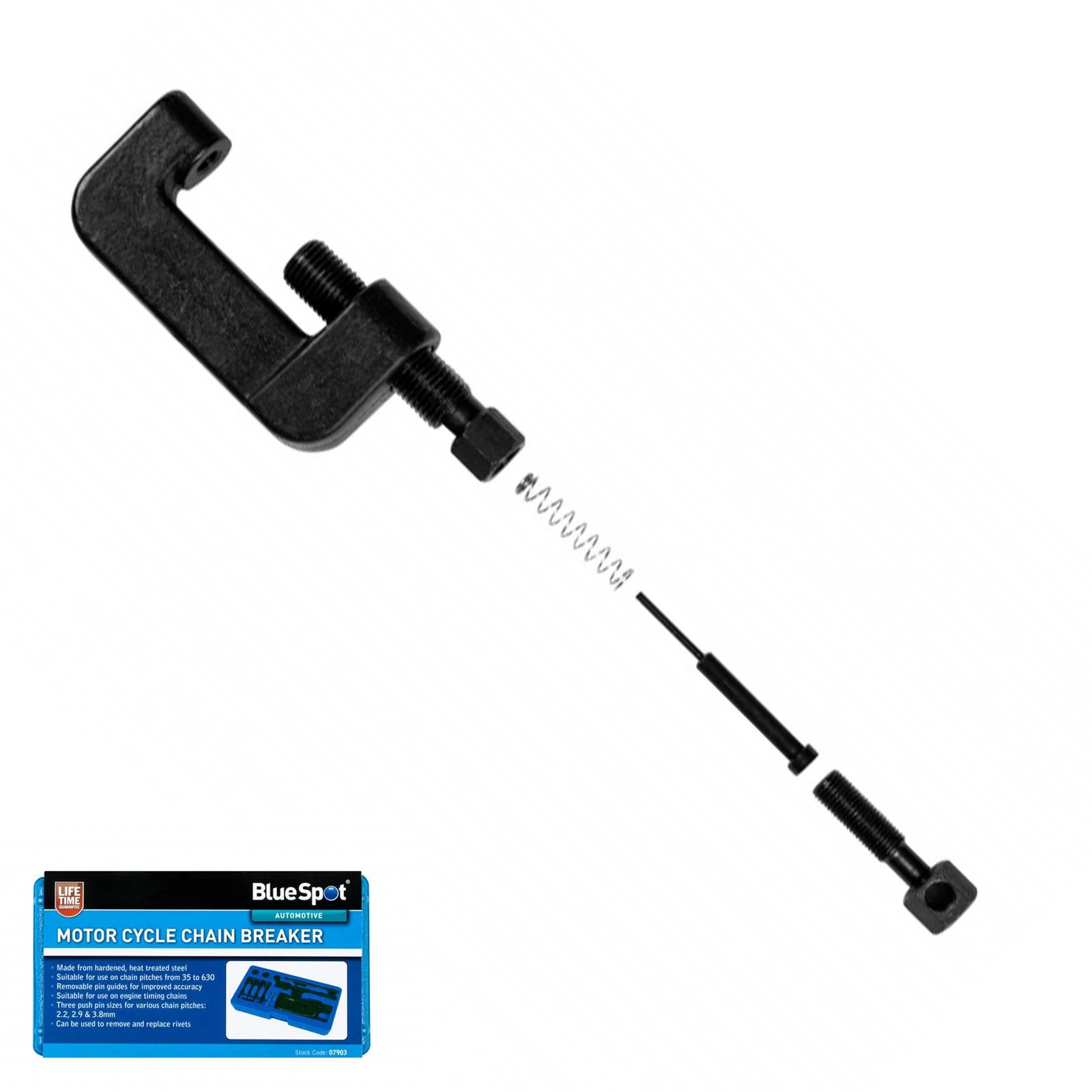 BlueSpot Motor Cycle Chain Breaker And Riveting Tools Removable Pin