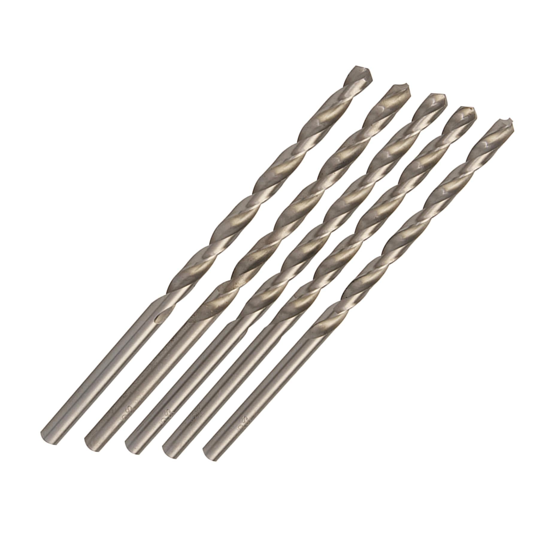 Long HSS Metric Jobber Drill Bits 6.5 x 148mm Metal Steel Wood Plastic 5pk