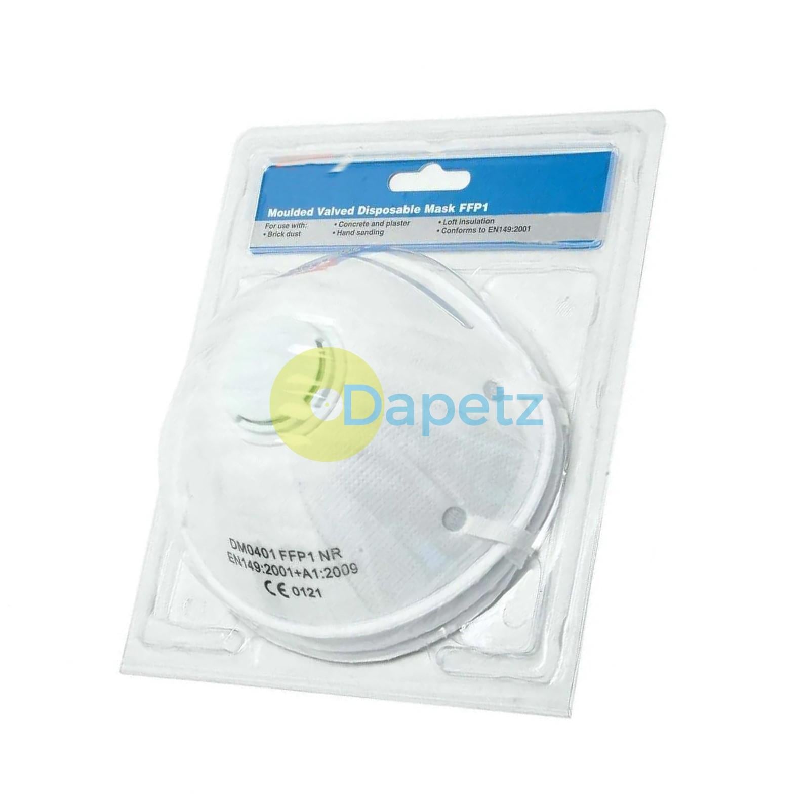 Disposable Face Mask Dust Respirator Moulded Valved FFP1 N80 Protection 9 Pcs
