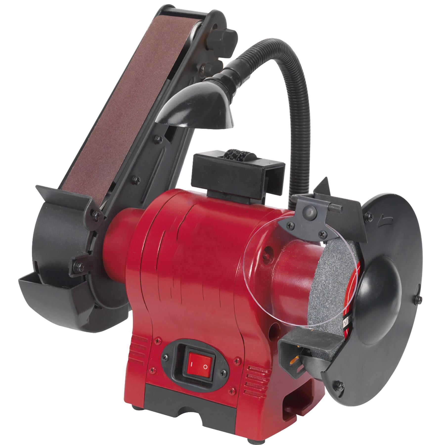 Sealey Bench Grinder 150mm with 50mm Belt Sander & Light 250W/230V