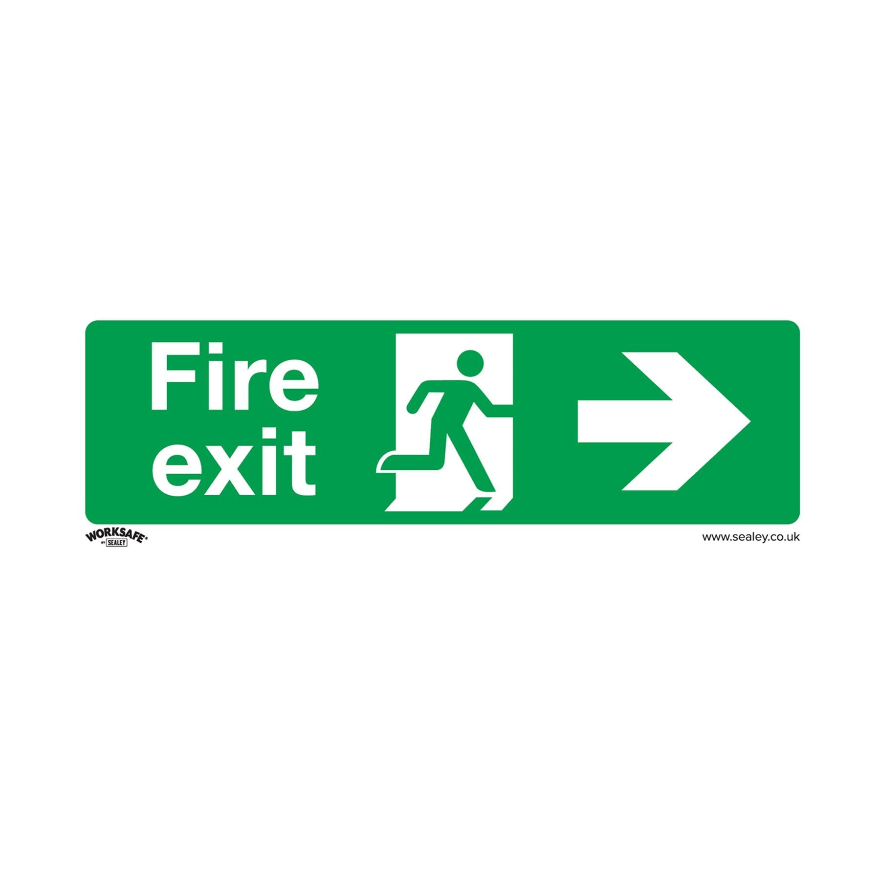 Safe Conditions Safety Sign - Fire Exit (Right) - Rigid Plastic