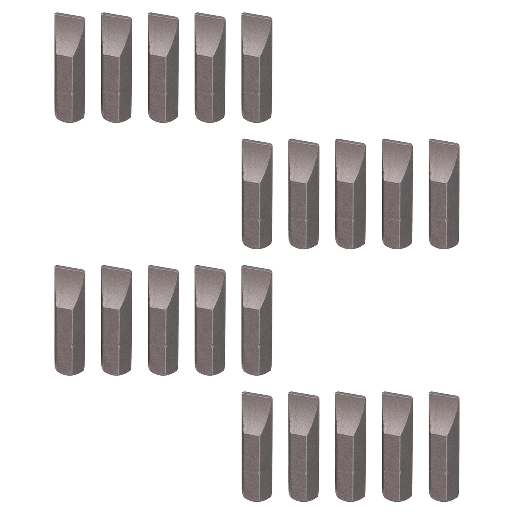 Slotted Screwdriver Bits 7mm CRV Chrome Vanadium Steel 1/4" Hex Drive 20Pcs