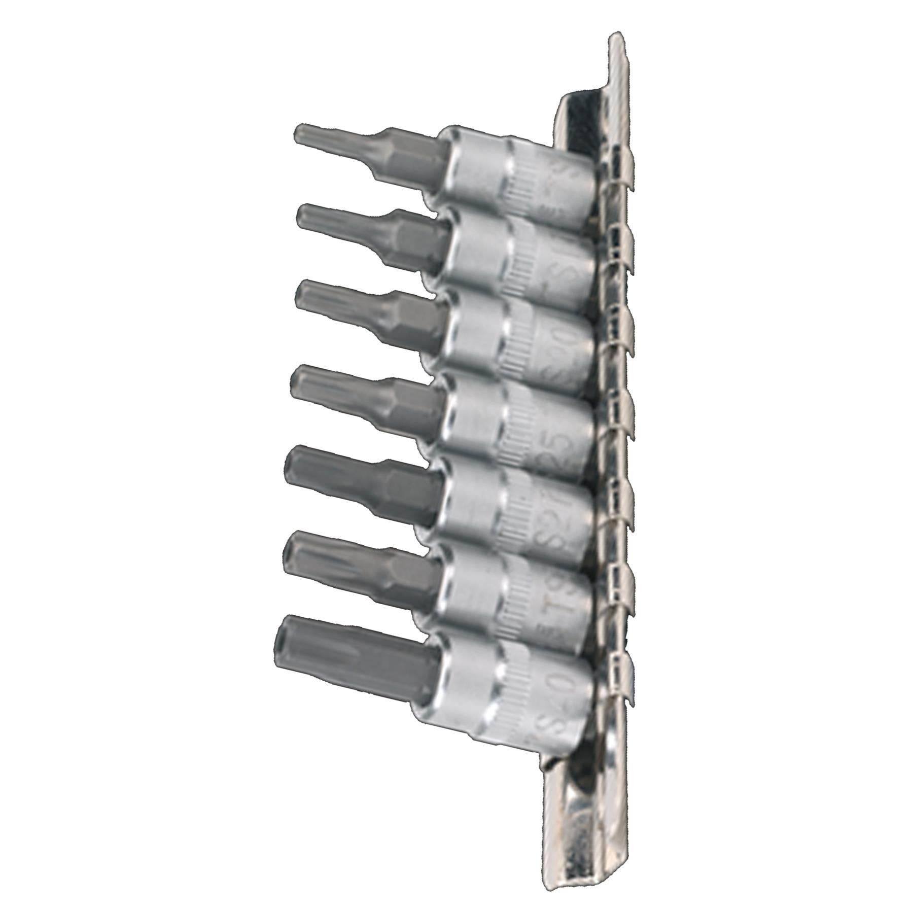 Sealey TRX-TS* Security Socket Bit Set 7pc 1/4"Sq Drive