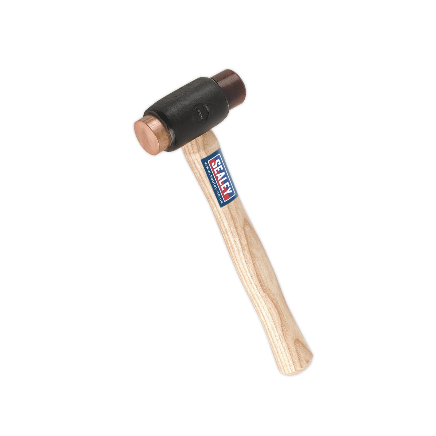 Sealey Copper/Rawhide Faced Hammer 1.5lb Hickory Shaft