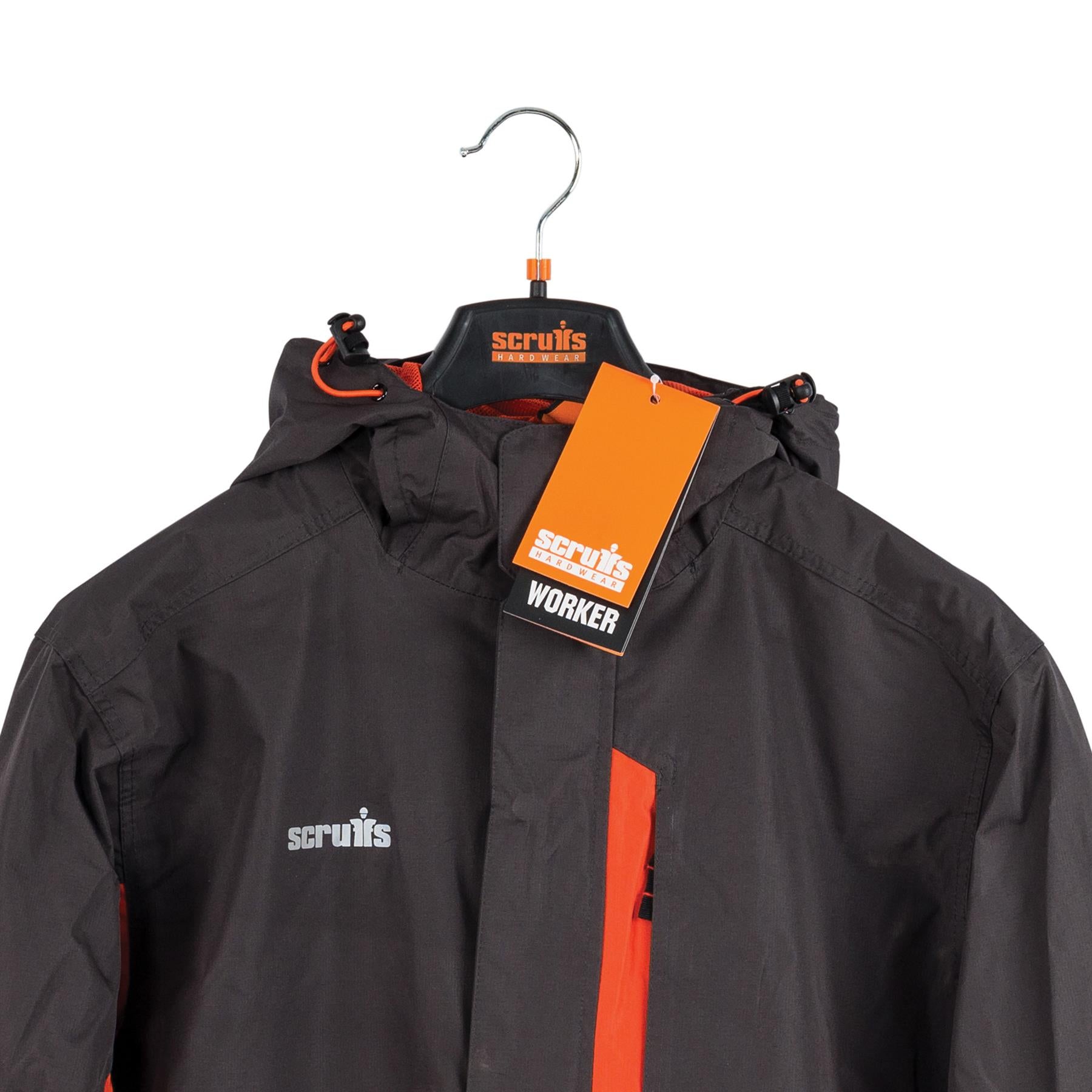 Worker Jacket All Weather Waterproof Jacket Hardwearing Nylon Fabric Charcoal S