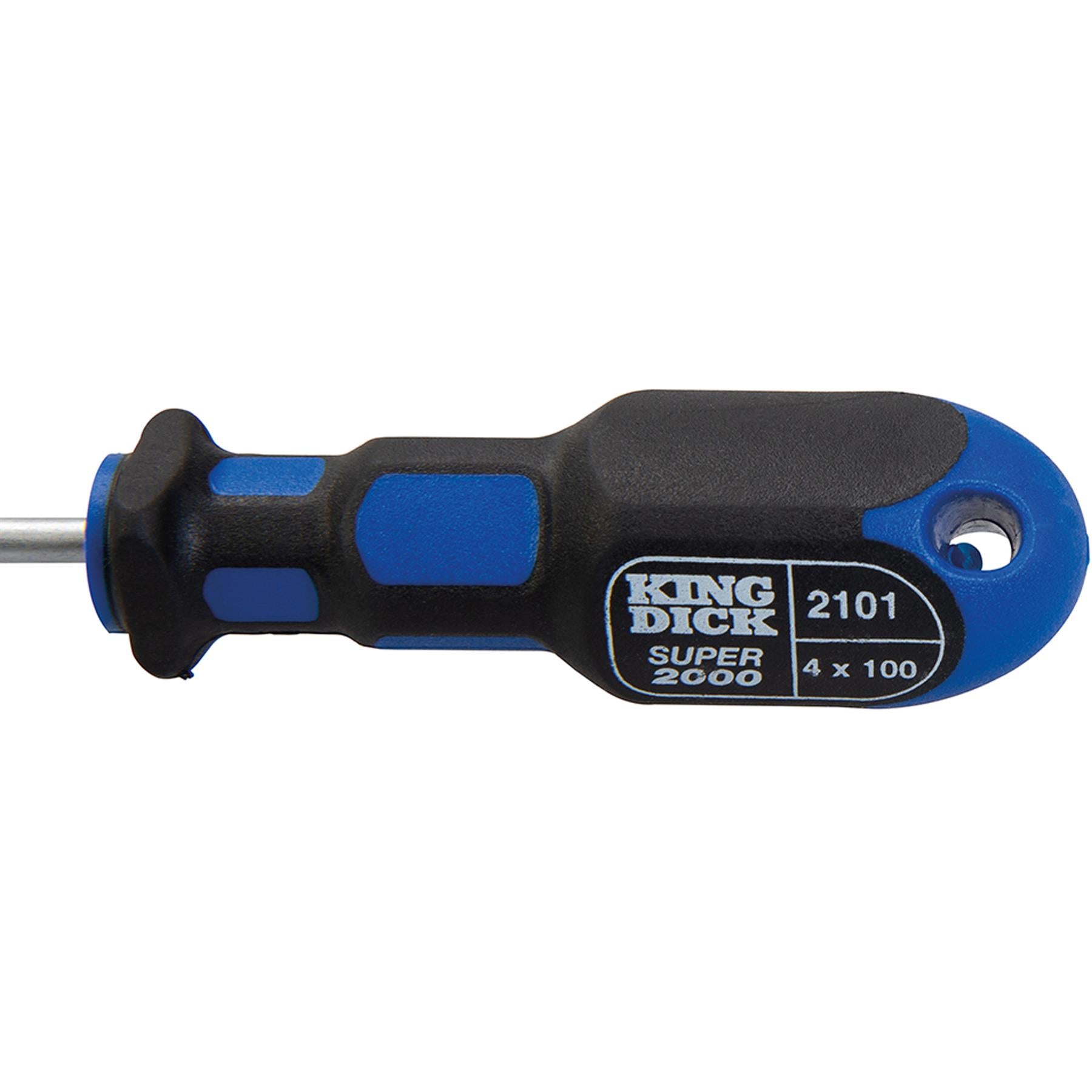 King Dick 4 X 100mm Slotted Screwdriver British Made Soft Grip