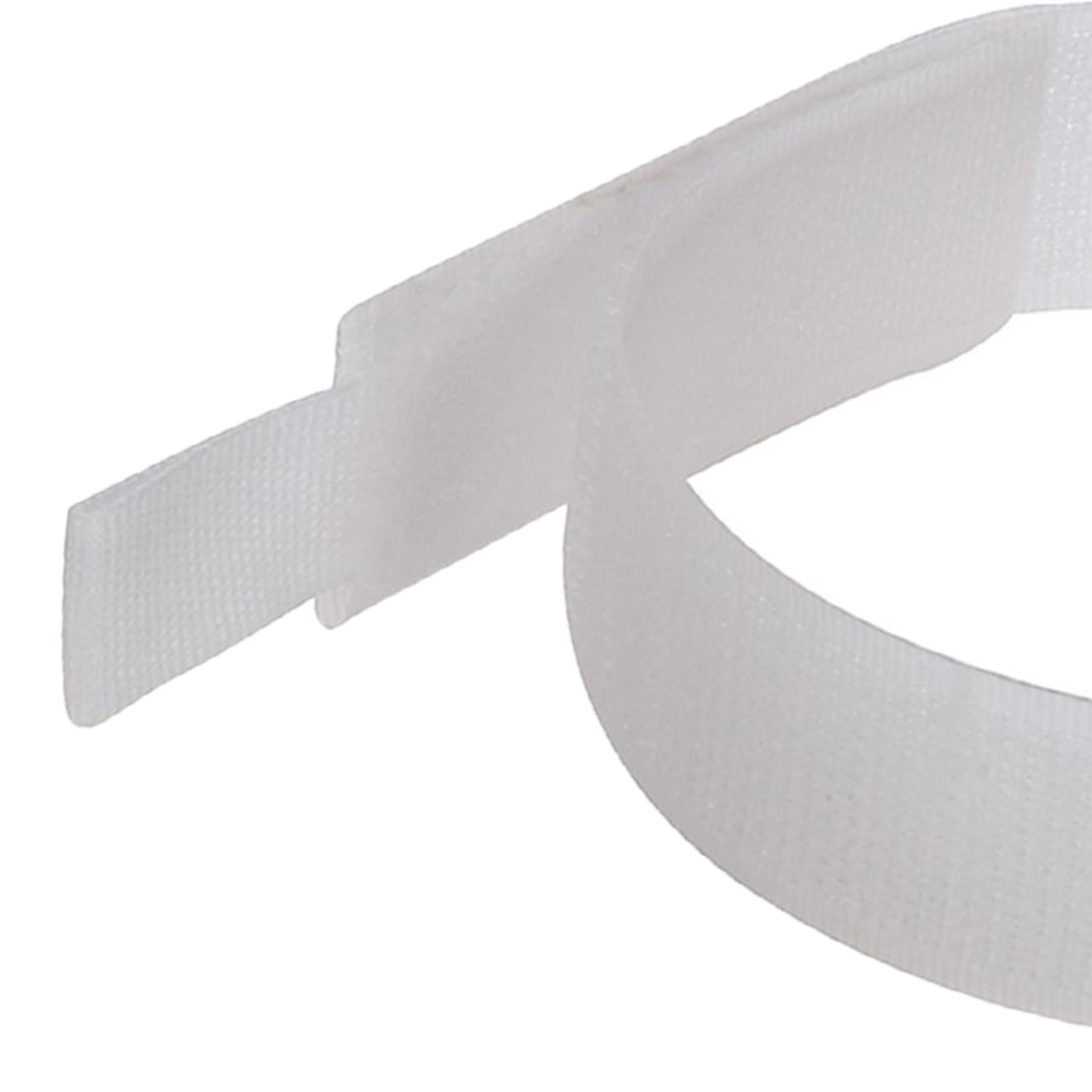 5 x Hook and Loop 150mm White Nylon strap strapping Cable Ties with buckle Band luggage Strap