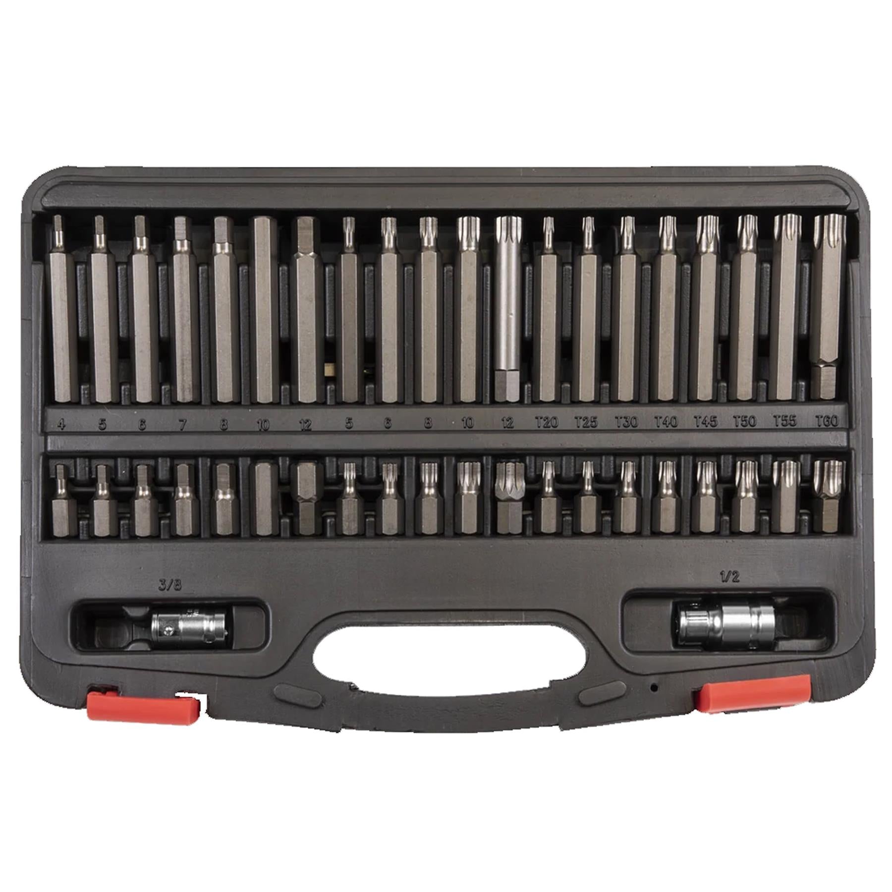 Sealey TRX-Star*/Hex/Spline Bit Set 42pc 3/8" & 1/2"Sq Drive