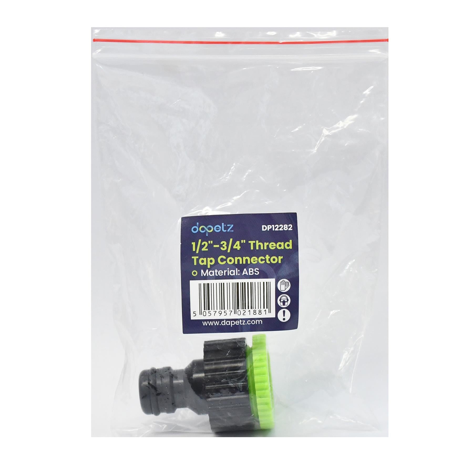 Tap Adaptor 1/2" & 3/4" Garden Watering Water Hose Pipe Plastic Connector Fitting