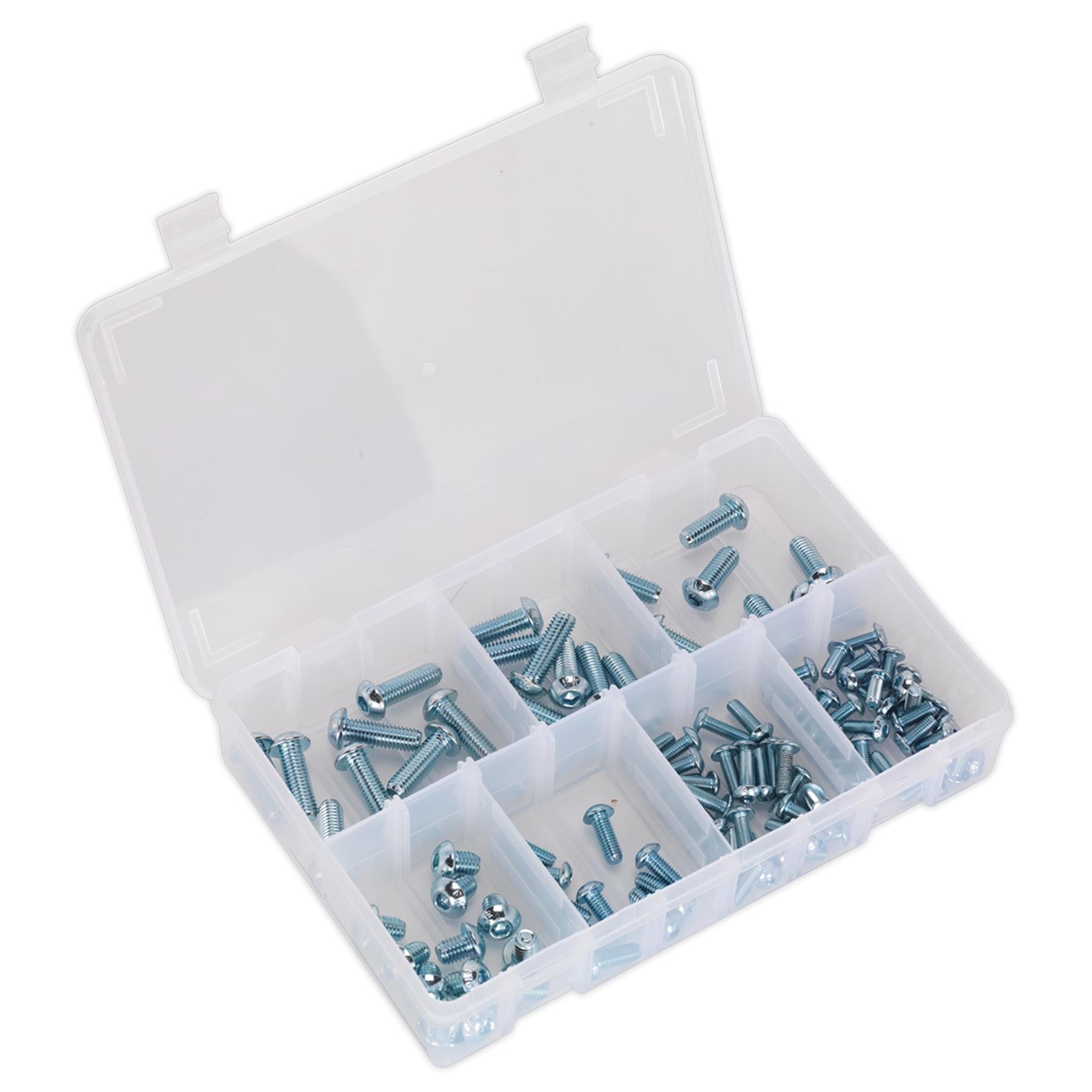 Sealey 108pcs Assorted M5-M10 Stainless Steel Socket Screws Button Head High Tensile 10.9 Metric