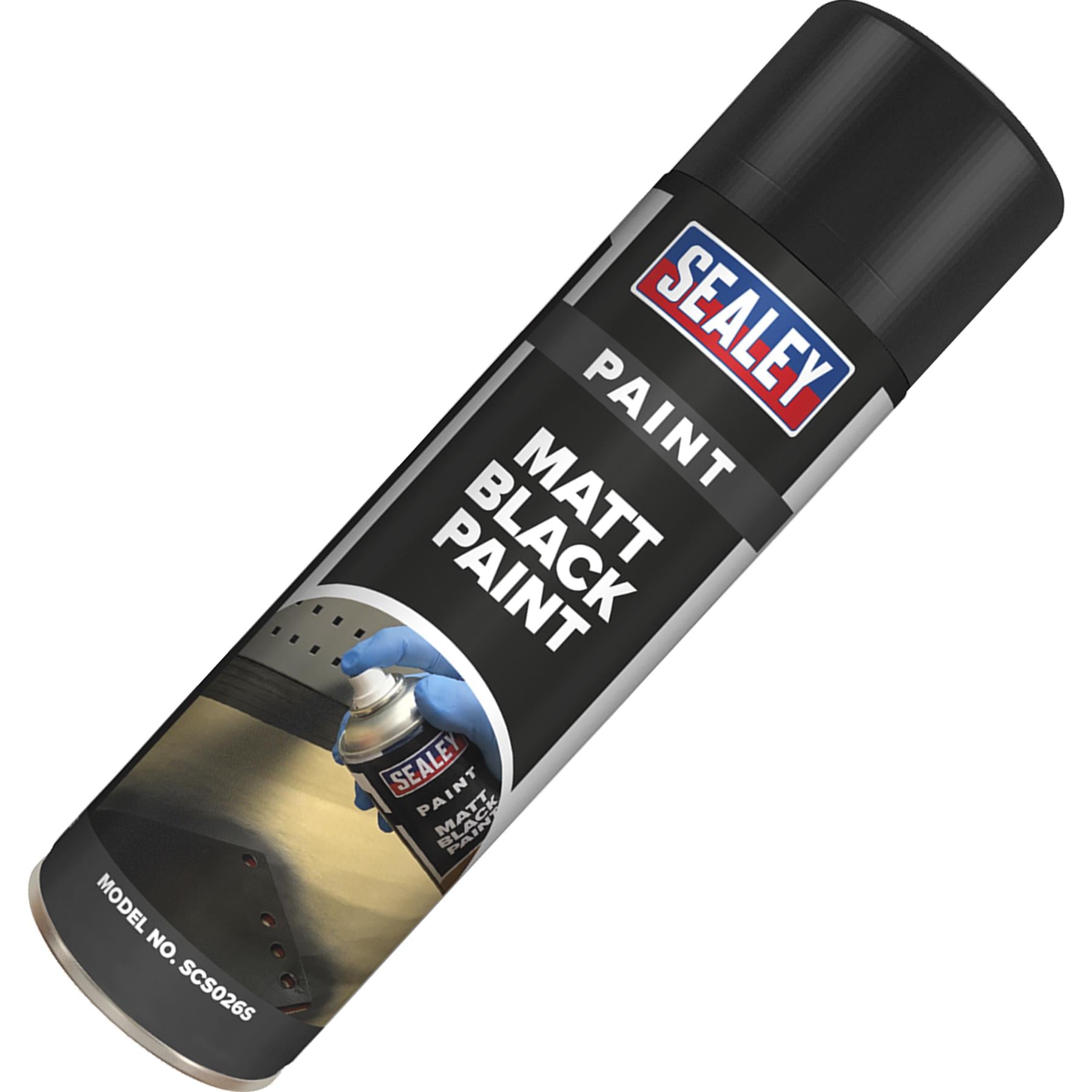 Sealey Black Matt Paint 500ml Single