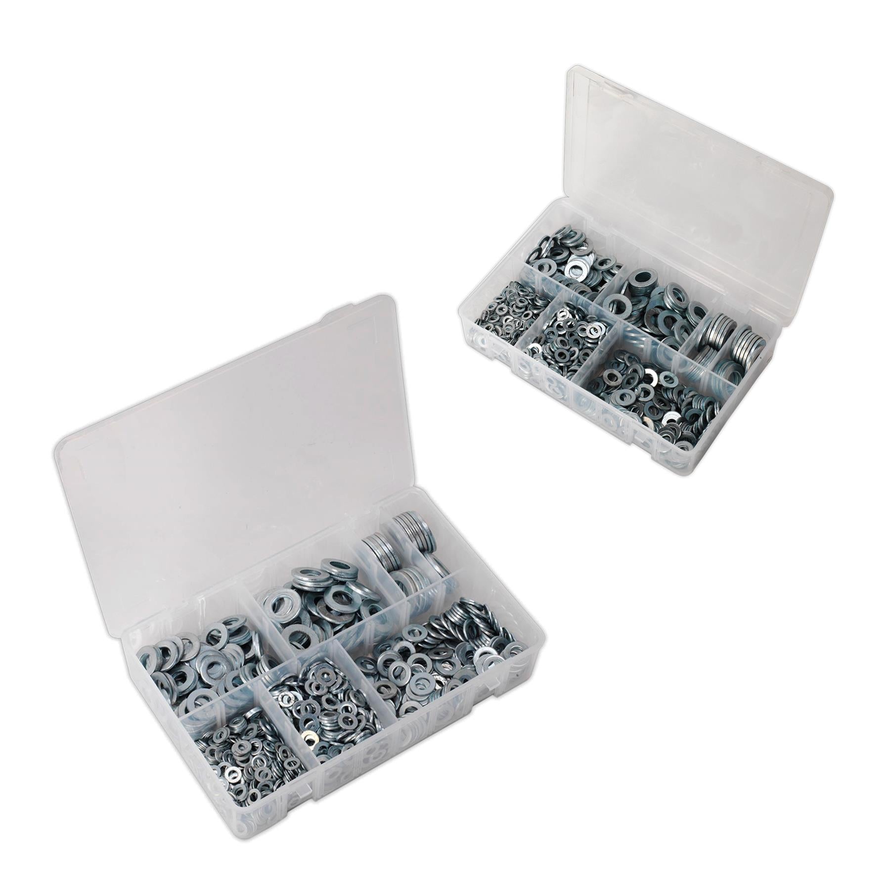 Sealey Washers Set 1070pc Stainless Steel Flat Washer Assortment M5-M16 A Metric