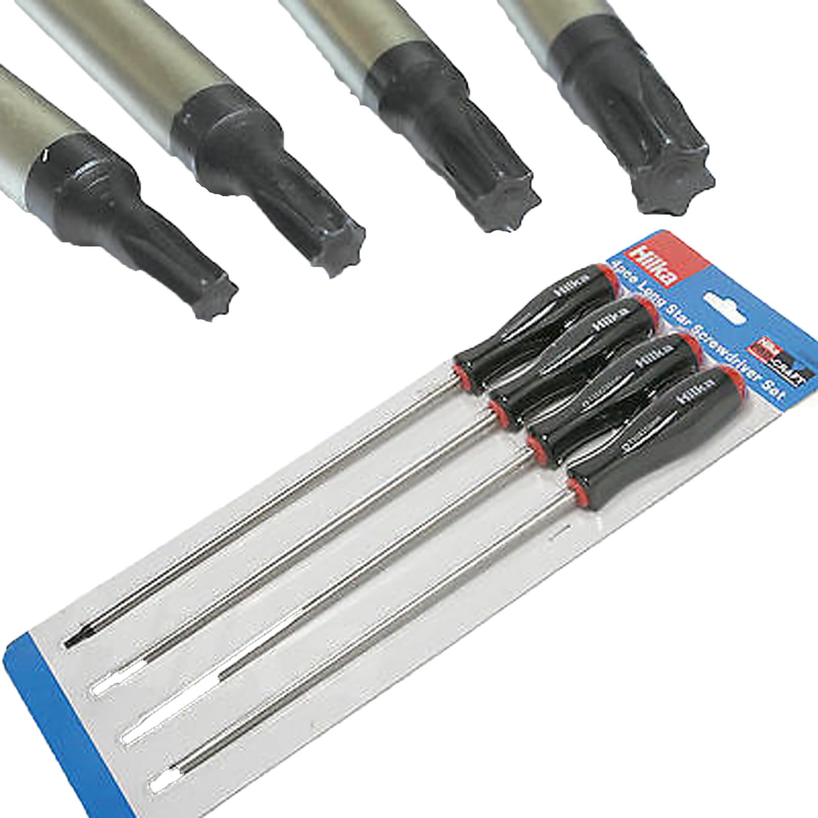Torx Star Screwdriver Set Extra long 250mm T15 T20 T25 T30 Torx Screwdrivers