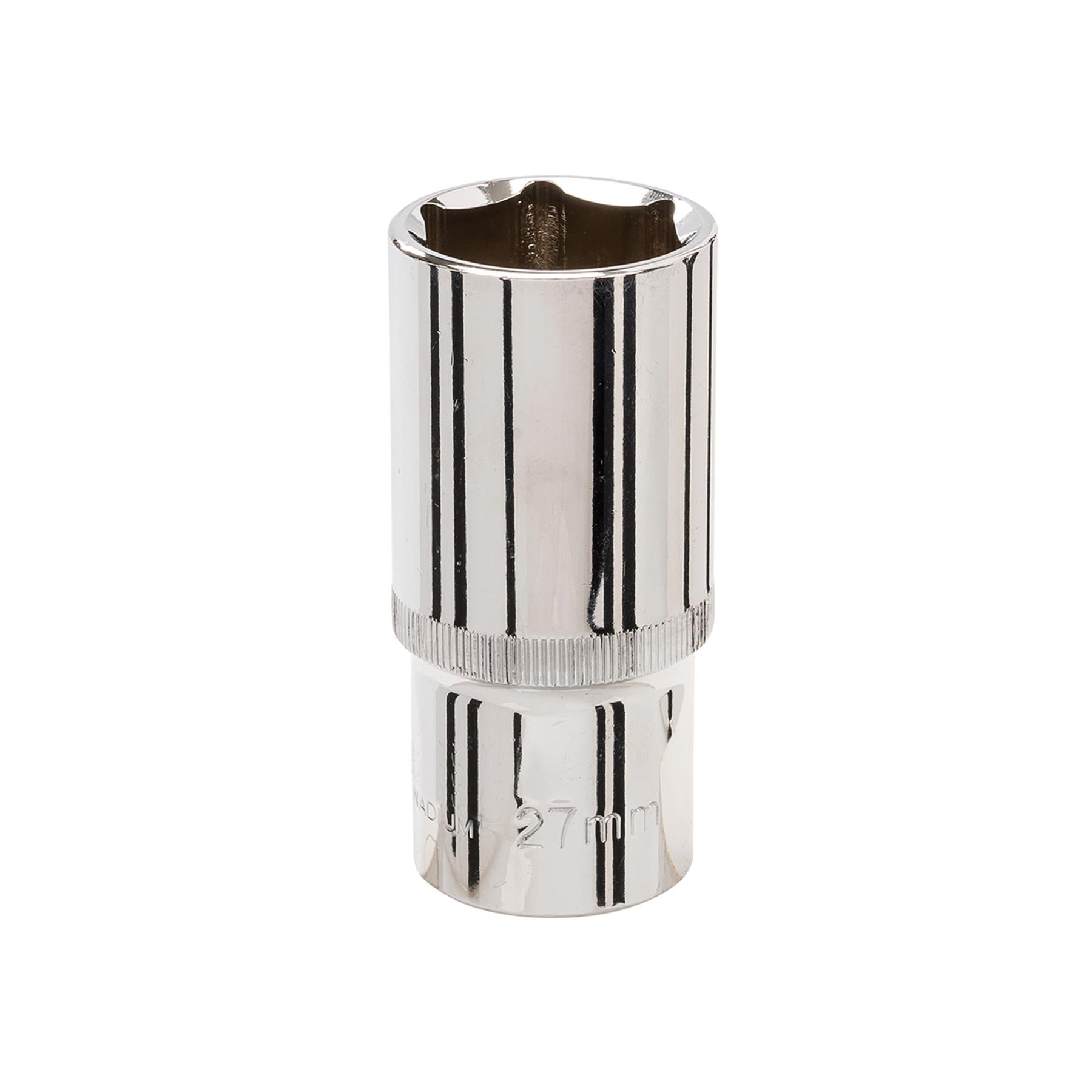Quality Socket 1/2" Shallow Deep Drive Metric 27mm Long Hex Wrench