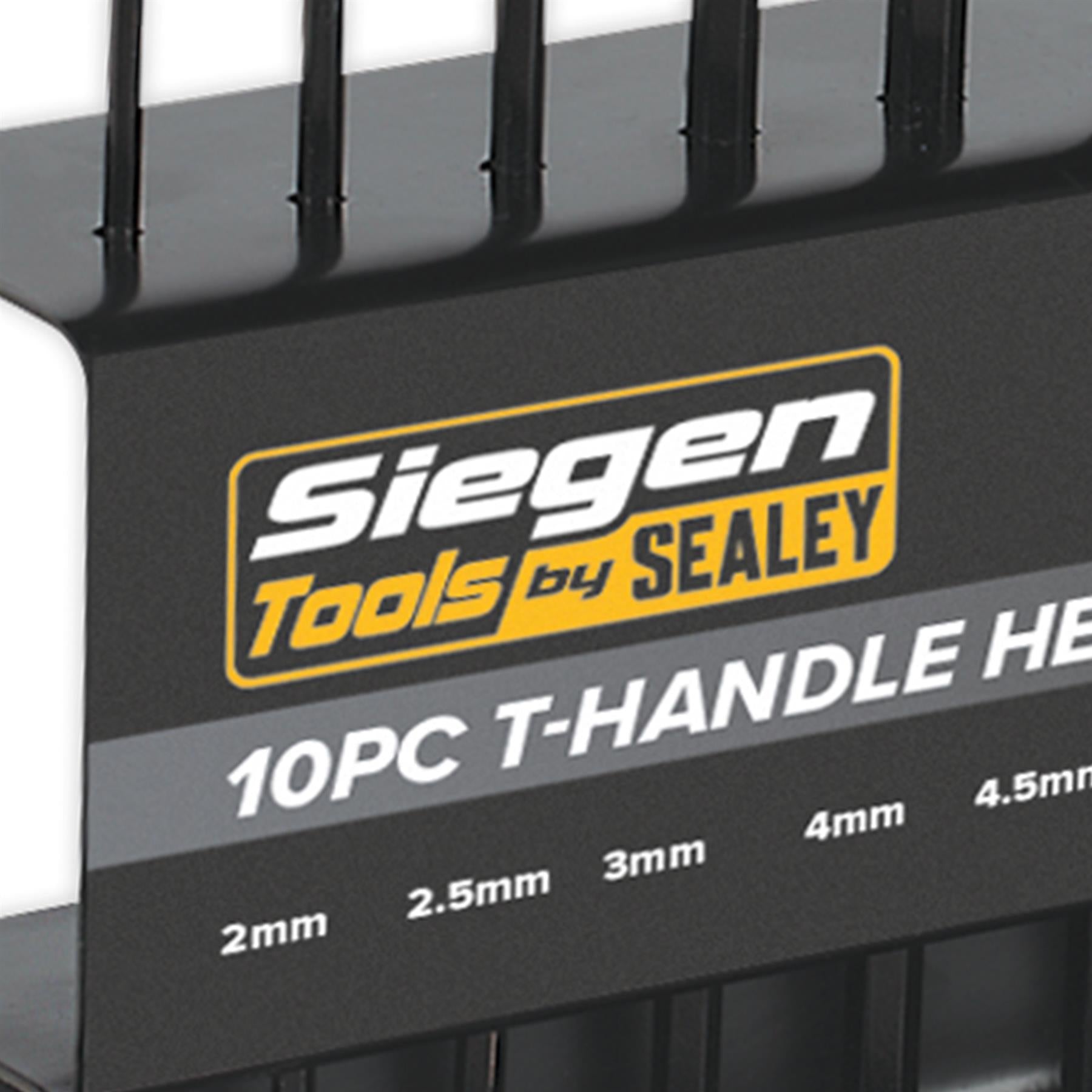 Sealey Hex Key Set 10pc T-Handle - Metric