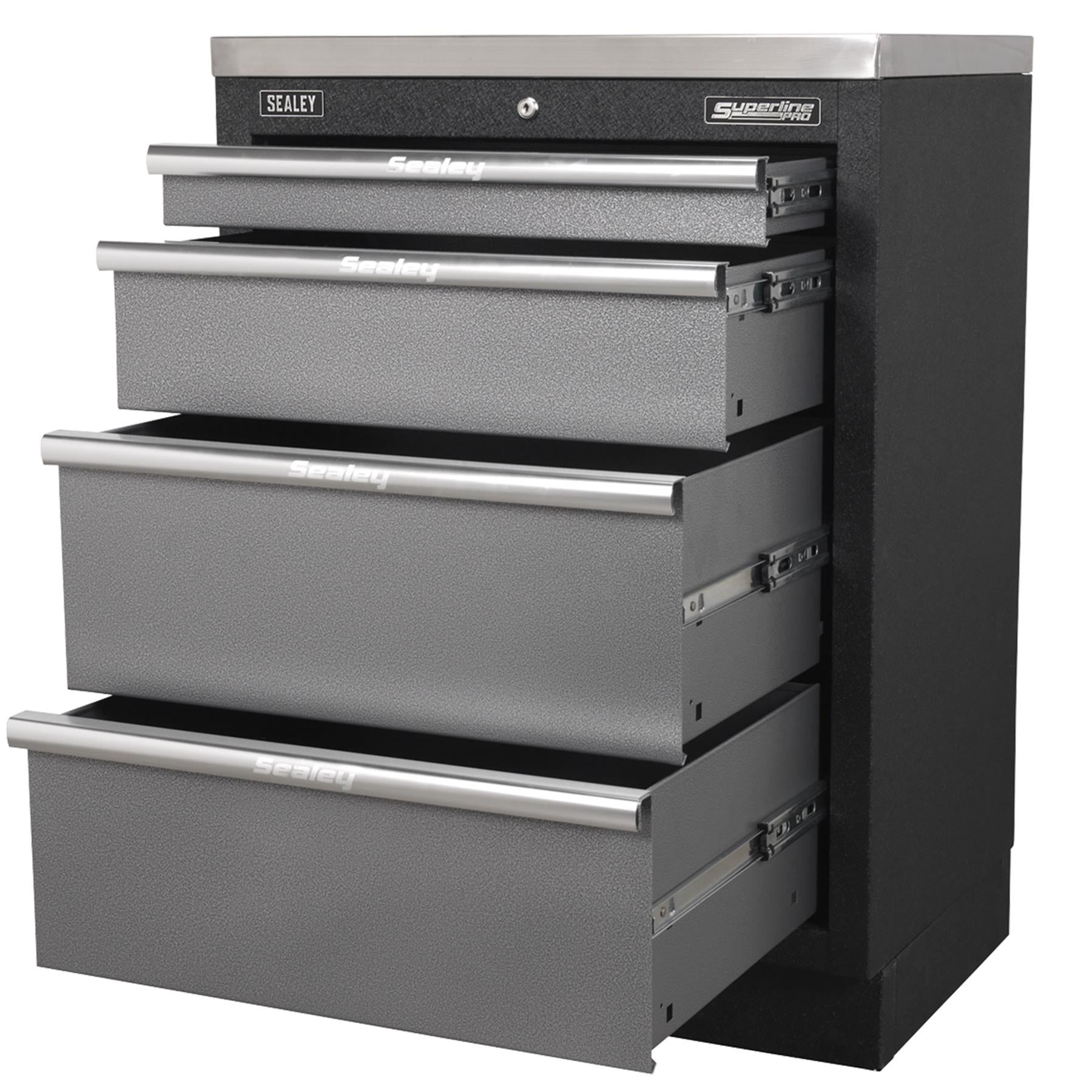 Sealey Modular 4 Drawer Cabinet stainless steel separately 680mm