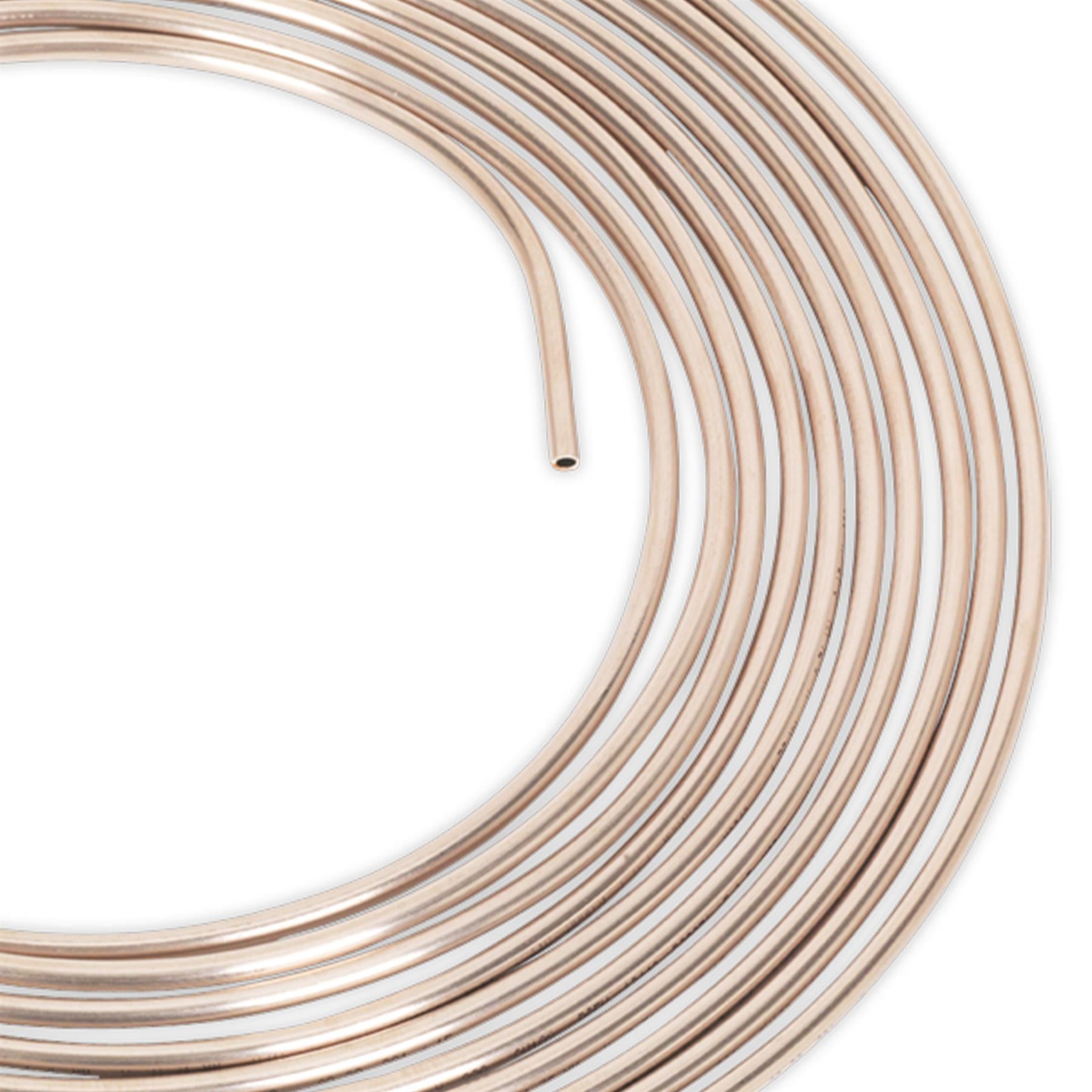 Sealey 25ft 3/16" Brake pipe Seamless Tube Cupro-Nickel 22 Gauge
