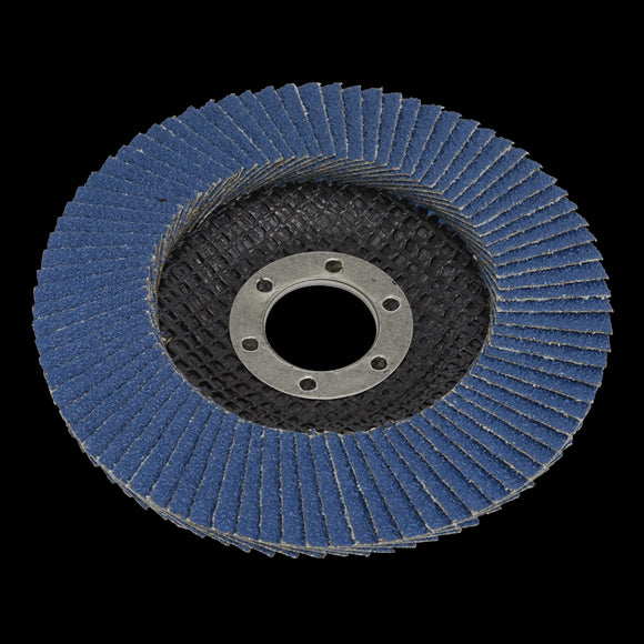 Sealey Flap Disc Zirconium �125mm �22mm Bore 120Grit
