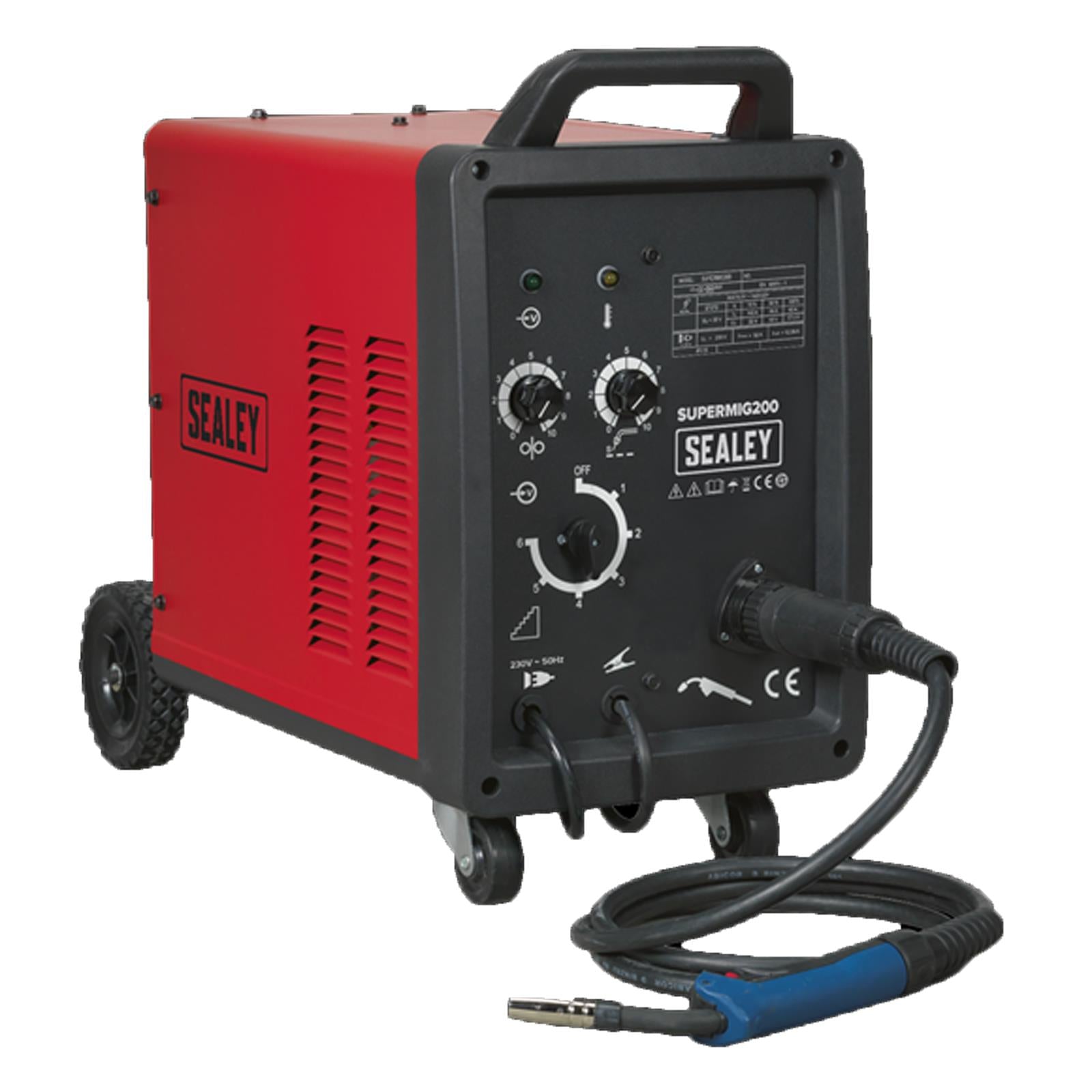 Sealey SUPERMIG200 200amp Professional Industrial MIG Welder + Binzel Euro Torch