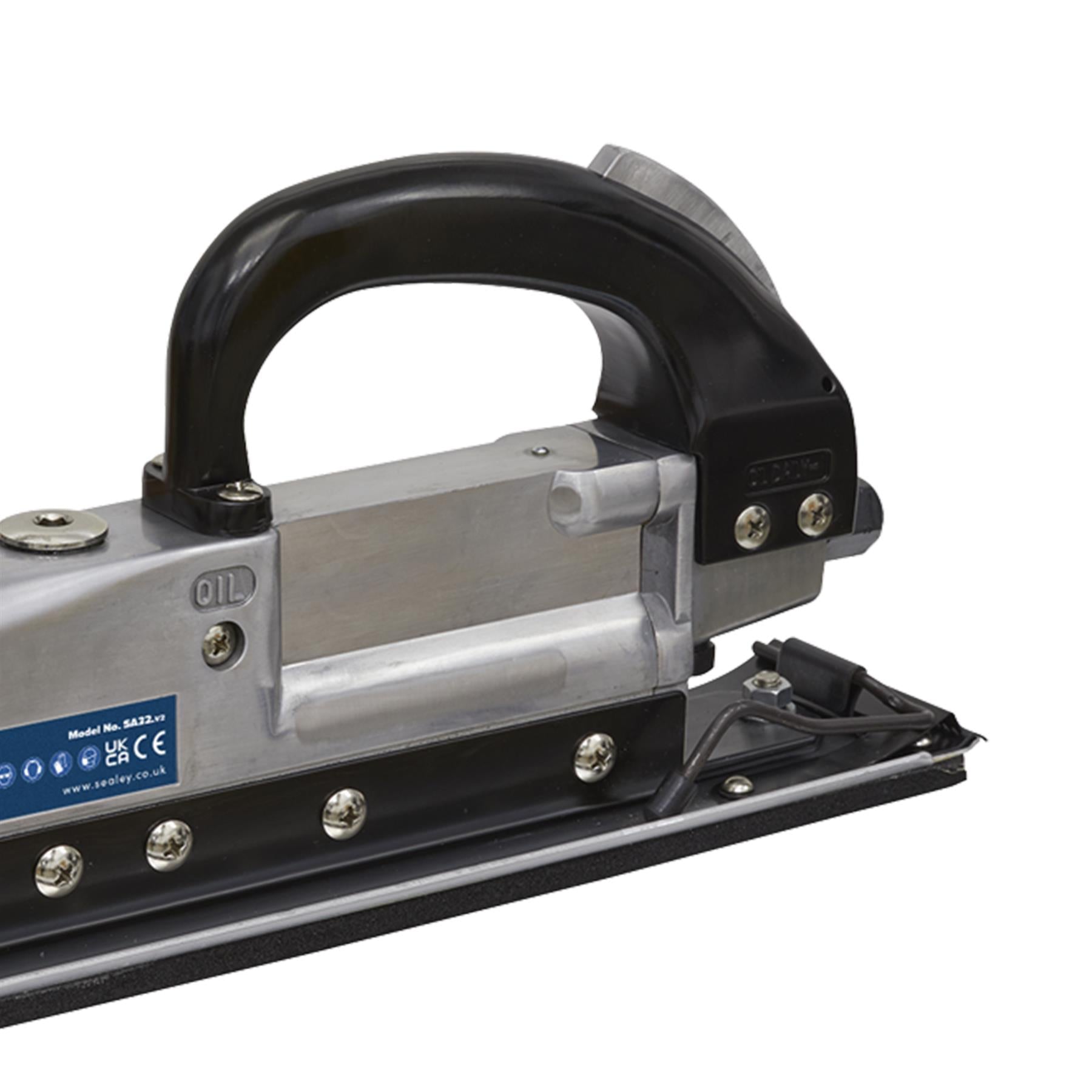 Sealey Air Long Bed Sander 400 x 70mm Twin Piston In-line