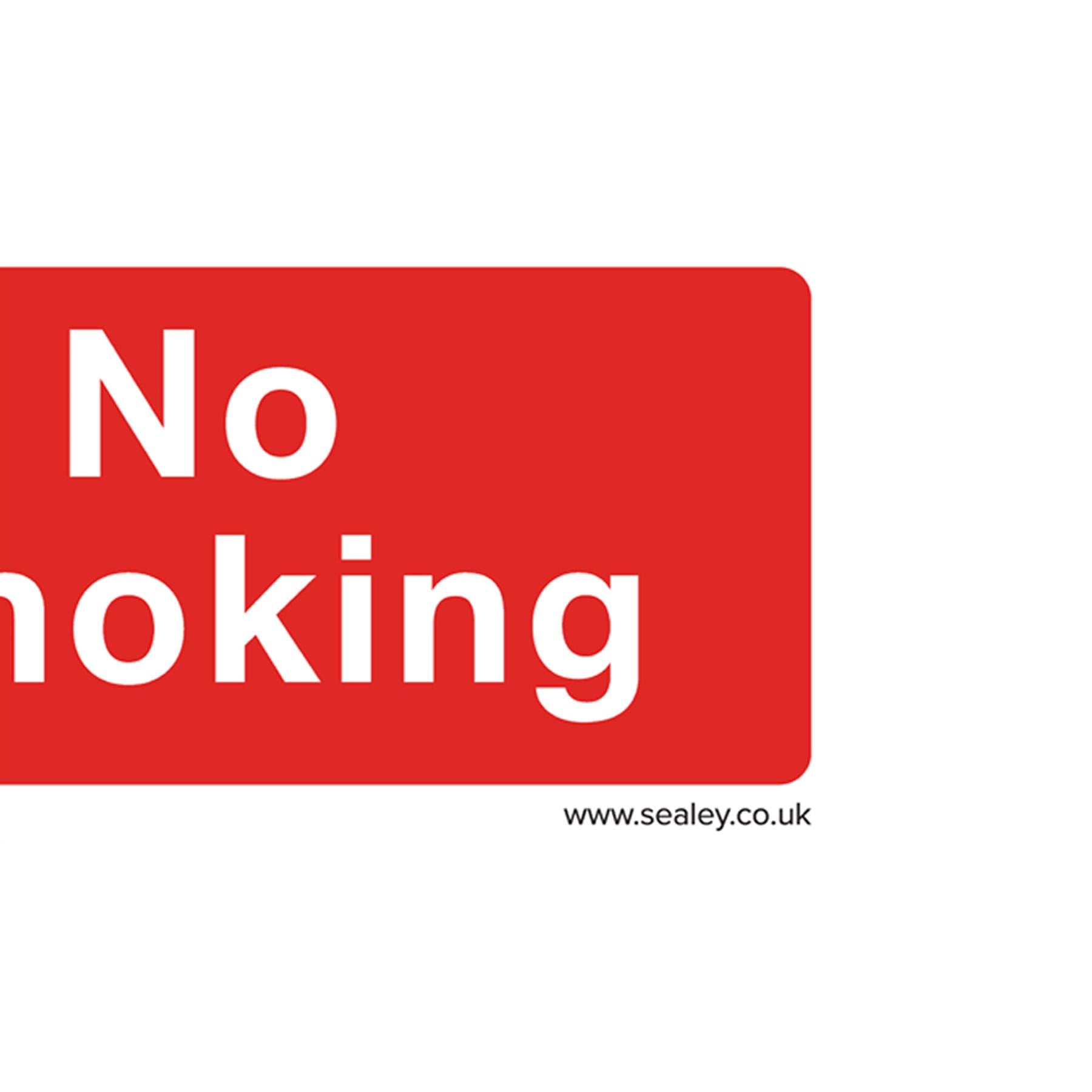 Sealey Safety Sign - No Smoking - Self-Adhesive Vinyl - Pack of 10