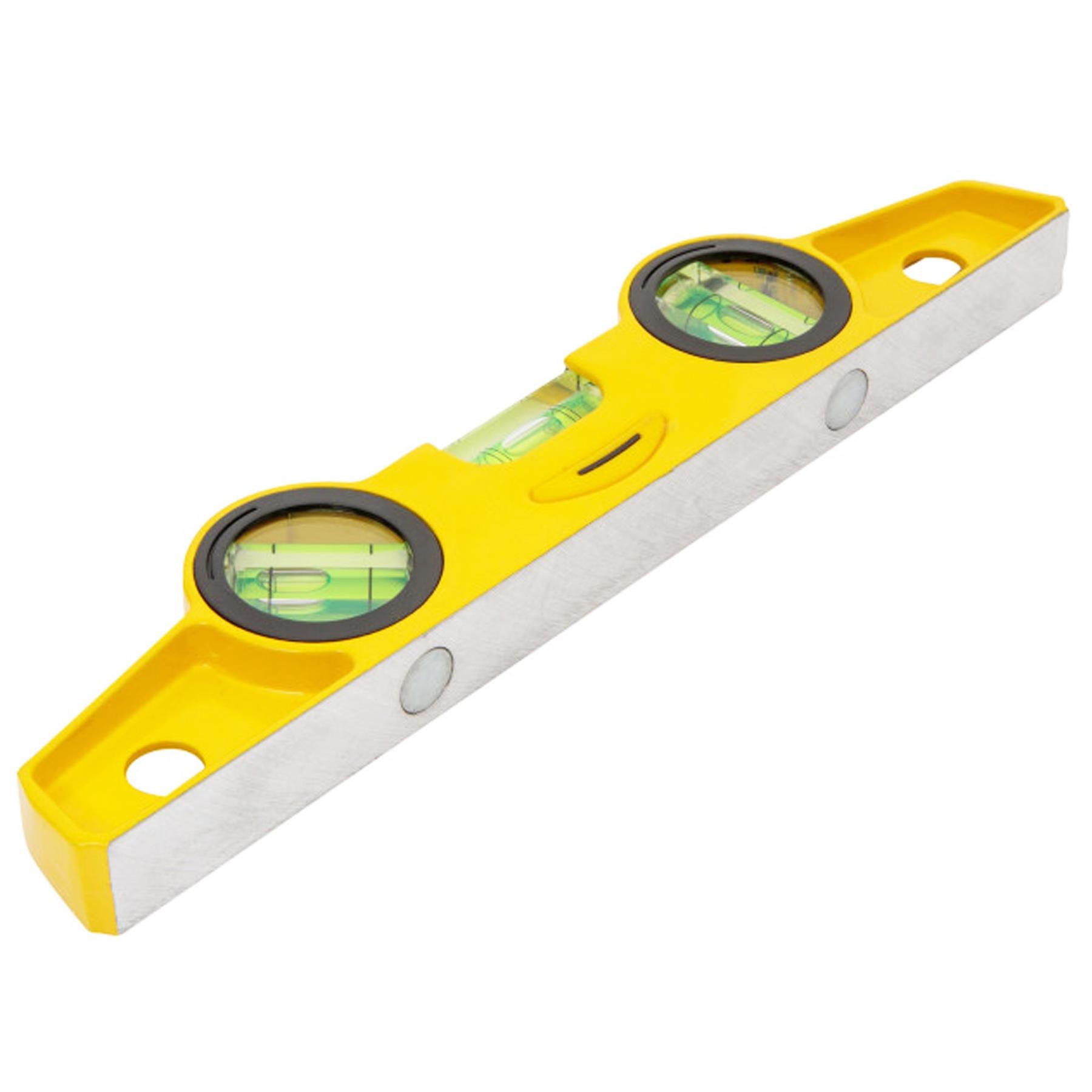 BlueSpot Magnetic Boat Metal Spirit Level Scaffolder Tool 3 Vial 250mm 10"