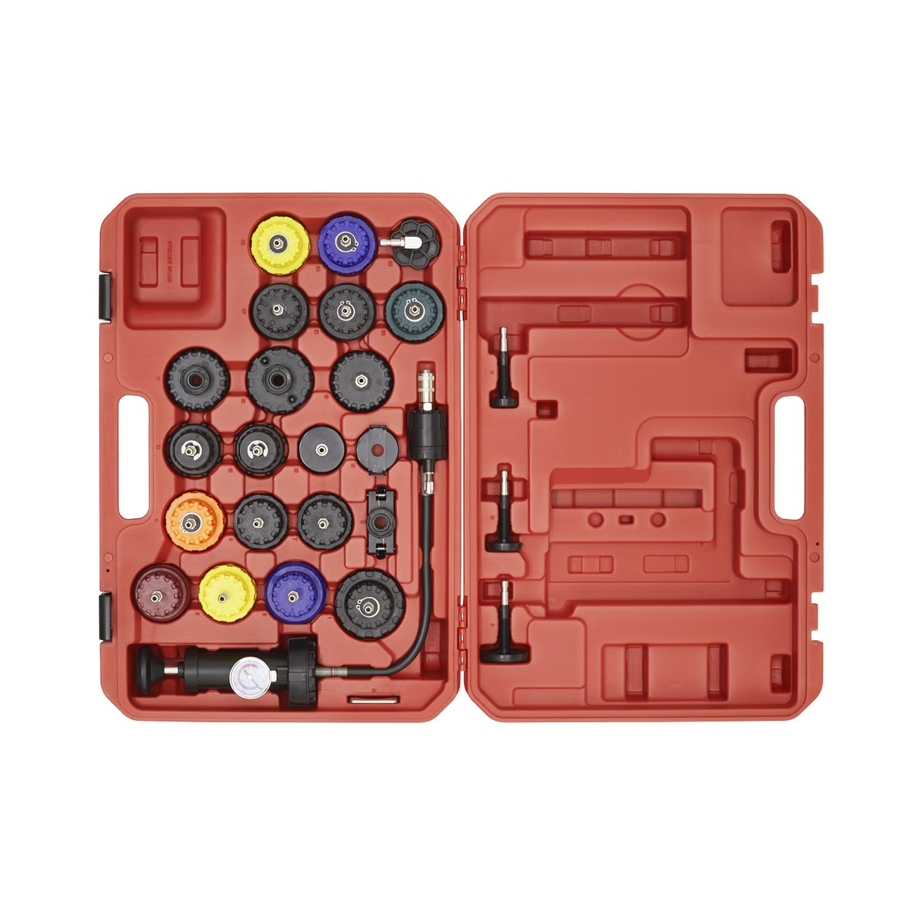 Sealey Cooling System Pressure Test Kit 25pc Quick Release Couplings