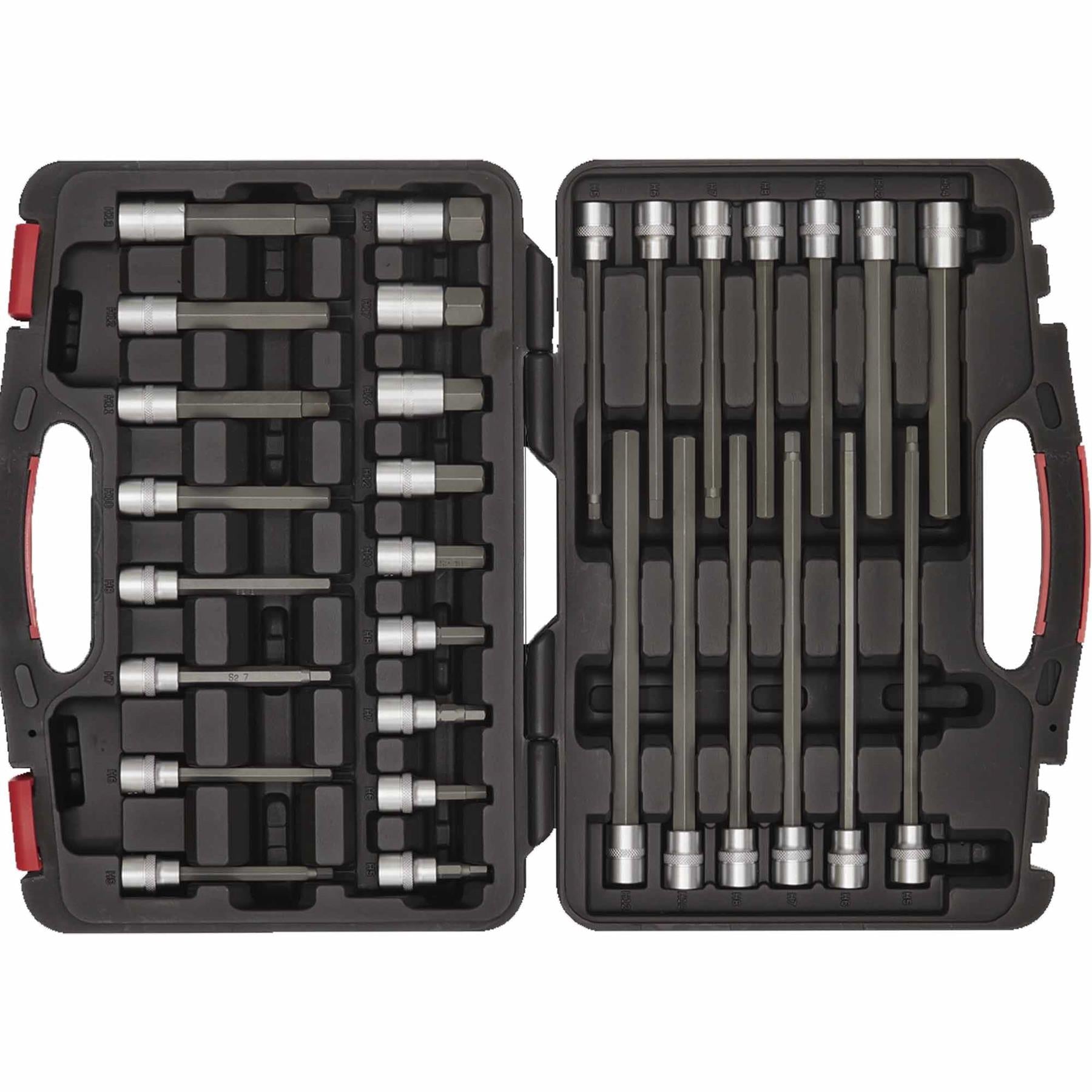 Sealey Hex Socket Bit Set 30pc 3/8"Sq Drive - Platinum Series