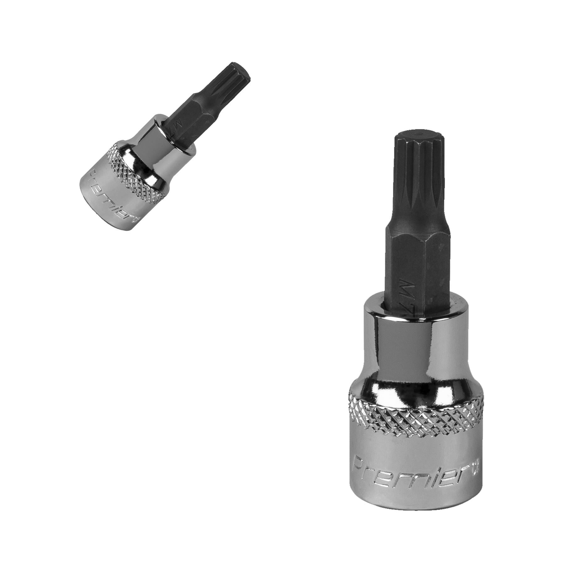 Sealey Spline Socket Bit M7 3/8"Sq Drive Chrome Vanadium steel