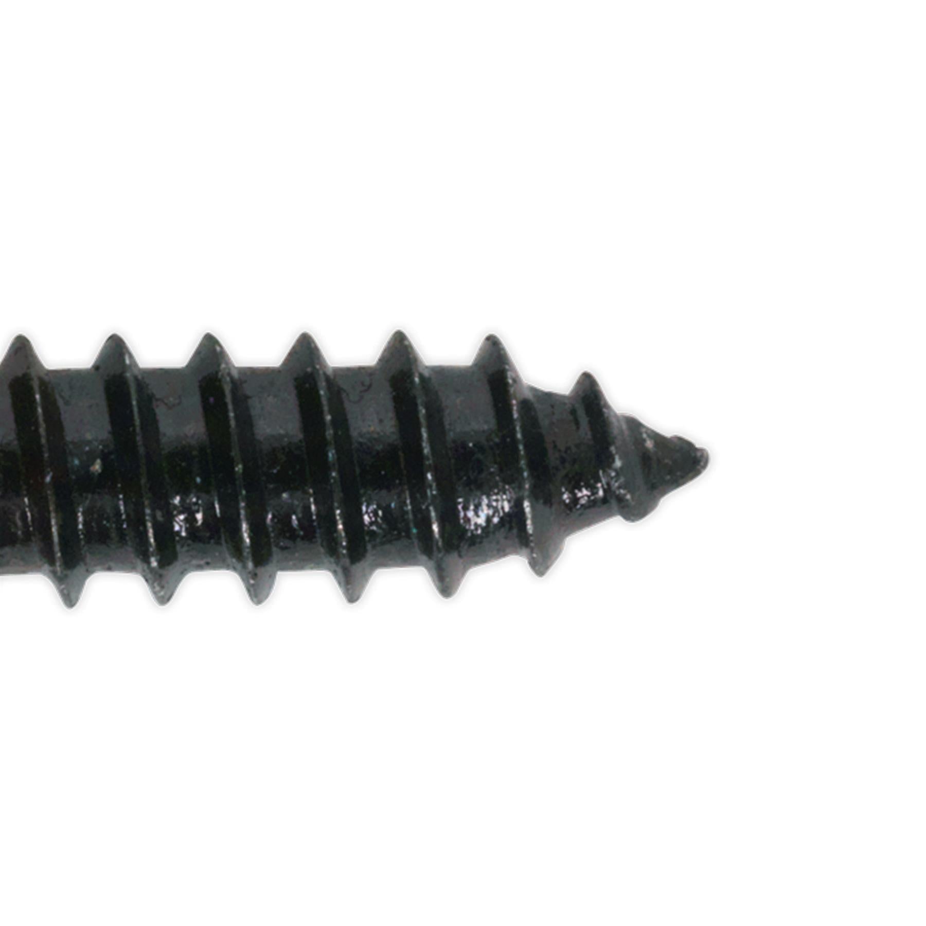 Sealey Self Tapping Screw 4.8 x 13mm Flanged Head Black Pozi Pack 100