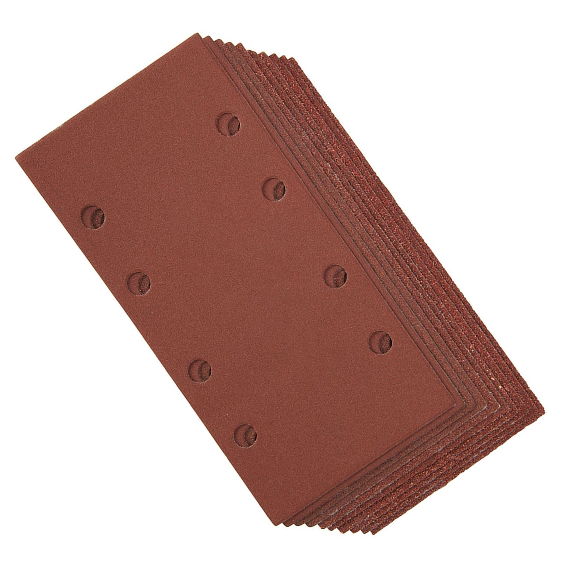 10 x 1/3 Punched Sanding Sheets, 93 x 190mm Sandpaper Pads Sander Hook and Loop Mix Grit