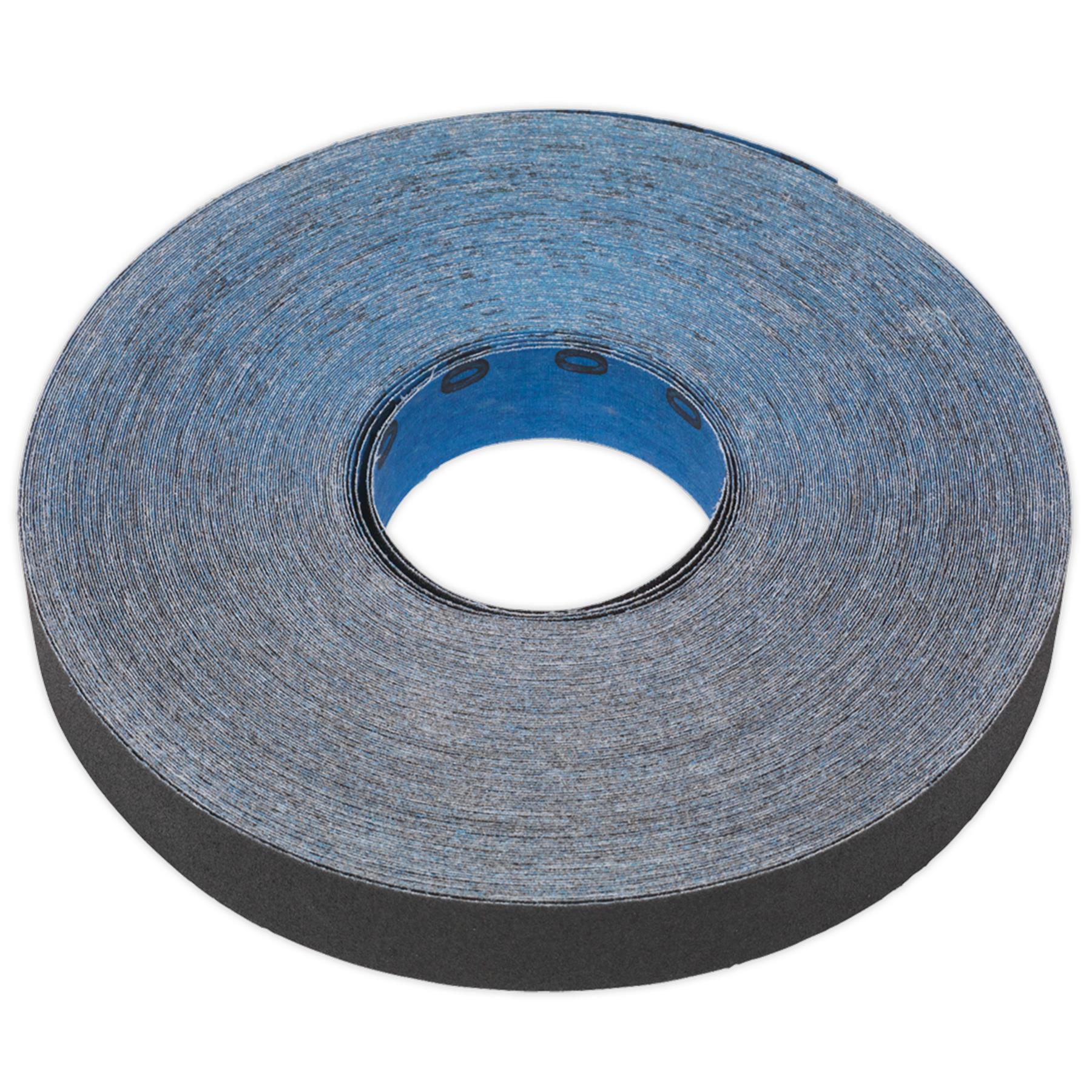 Sealey 25mm x 25m Emery Cloth Roll Blue Sheet 120 Grit