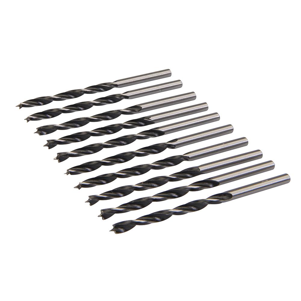 10Pk Lip & Spur Drill Bits 4mm Durable Sharp Precision Drill Work On Wood DIY
