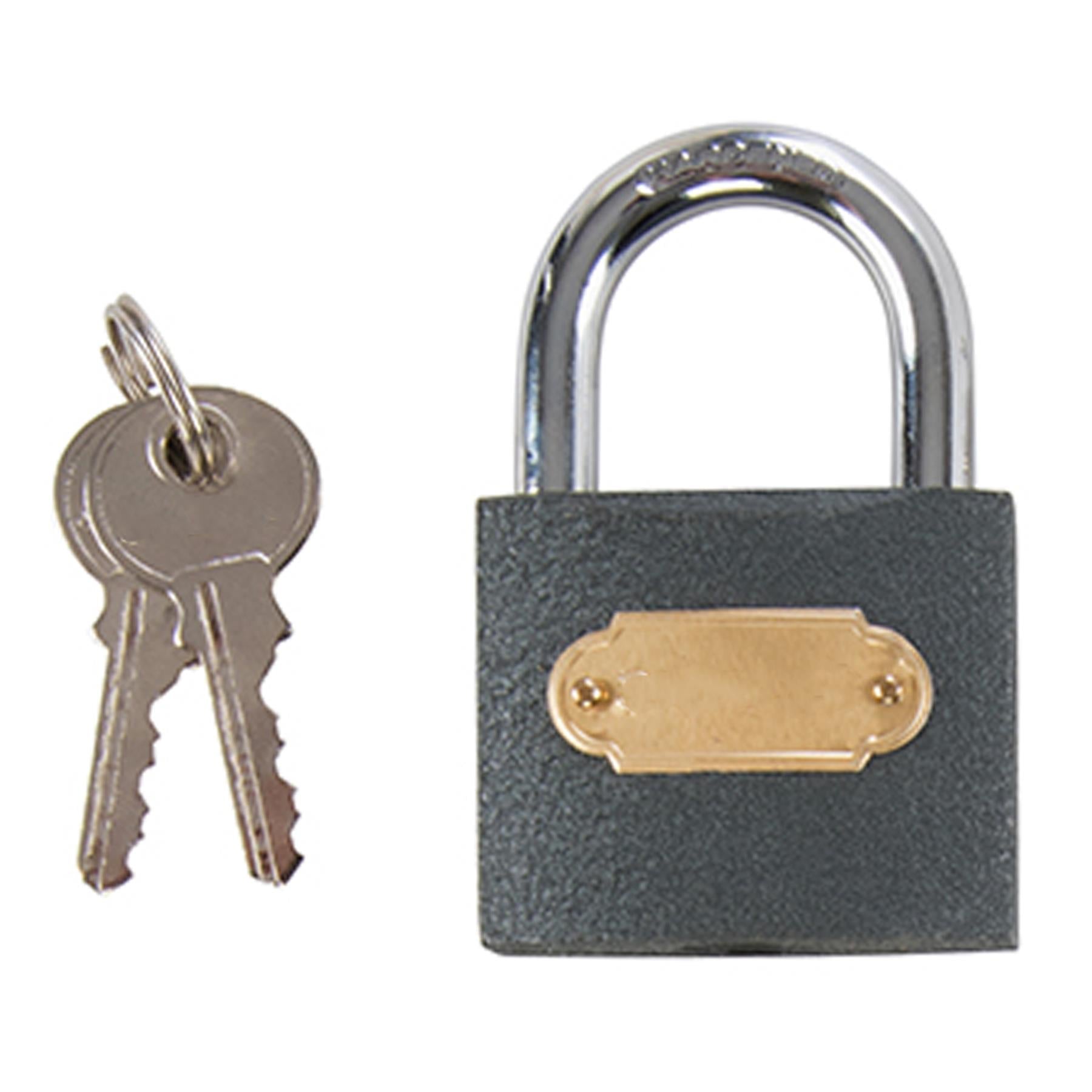 Iron Padlock Keyed Chrome Plated & Hard Steel Shackle With 2 Keys Each 6Pk 50mm