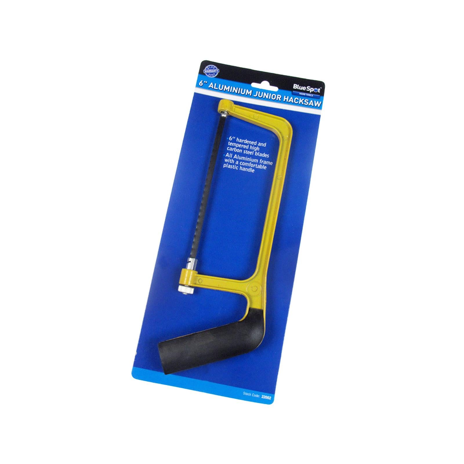 BlueSpot Junior Hacksaw with Saw Blade 6" (150mm) Heavy Duty Aluminium Hack Saw